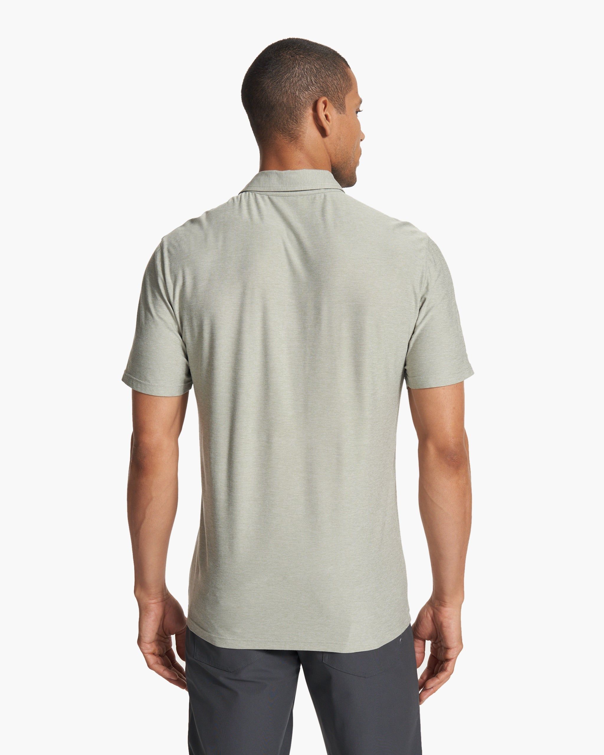 Strato Tech Polo | White Sage Heather sold by Vuori product image thumbnail 5