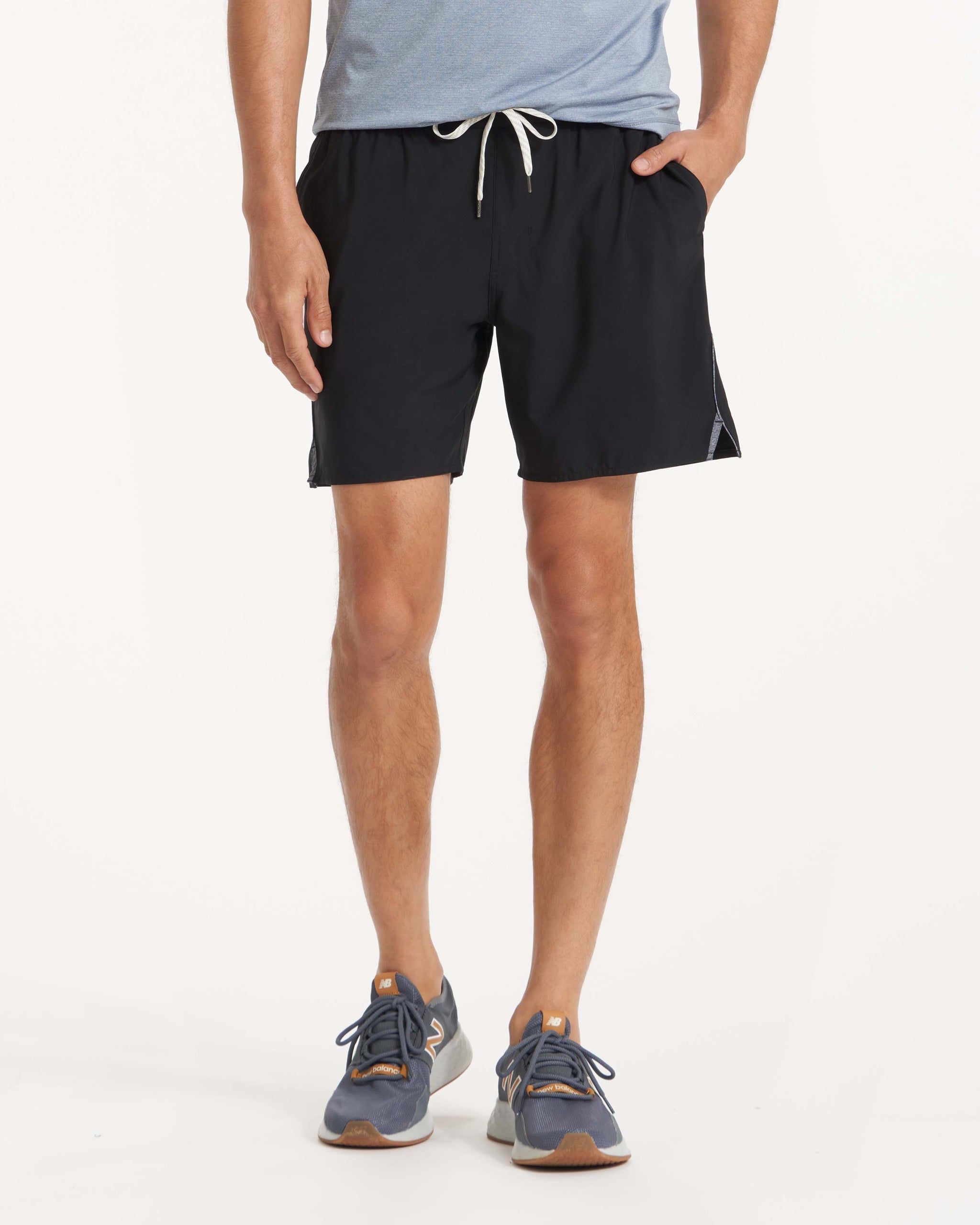 Trail Short | Black Heather Grey Stripe sold by Vuori product image thumbnail 2