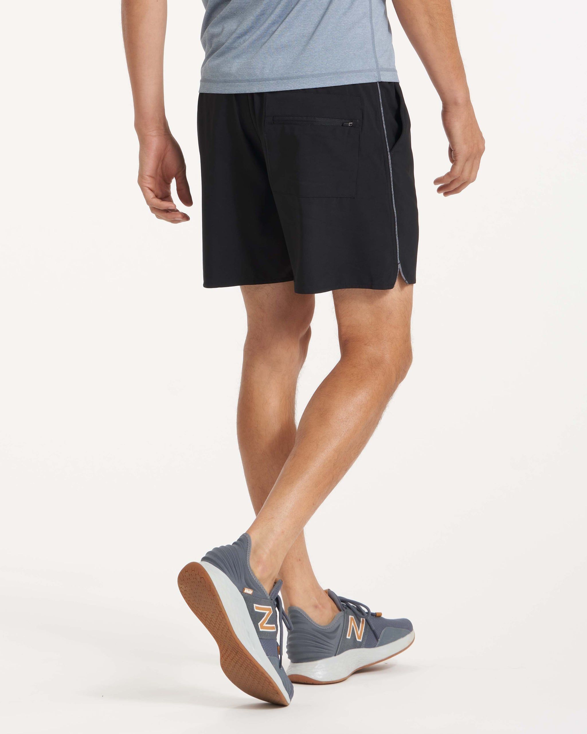 Trail Short | Black Heather Grey Stripe sold by Vuori product image thumbnail 5