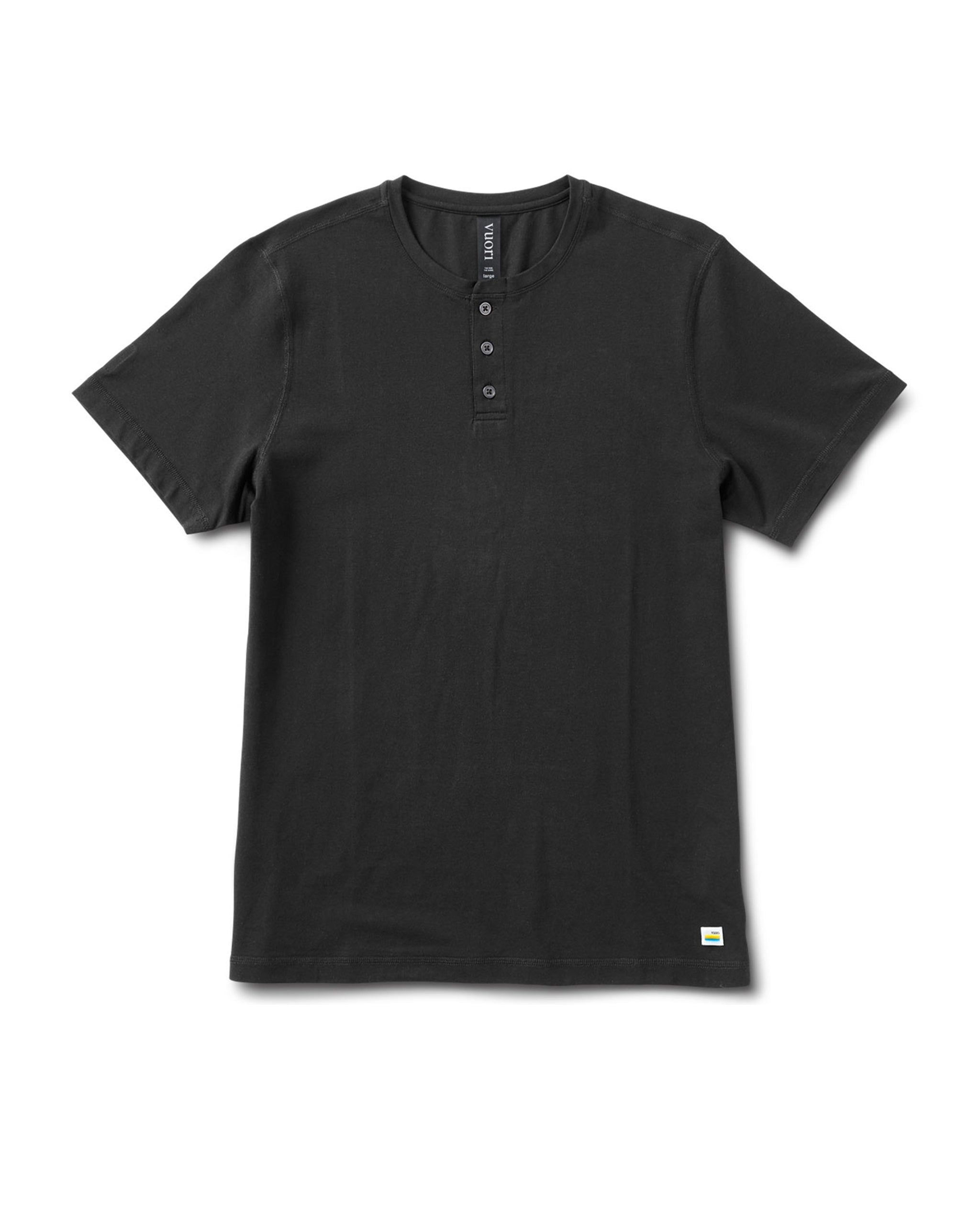 Short-Sleeve Ever Henley | Black sold by Vuori