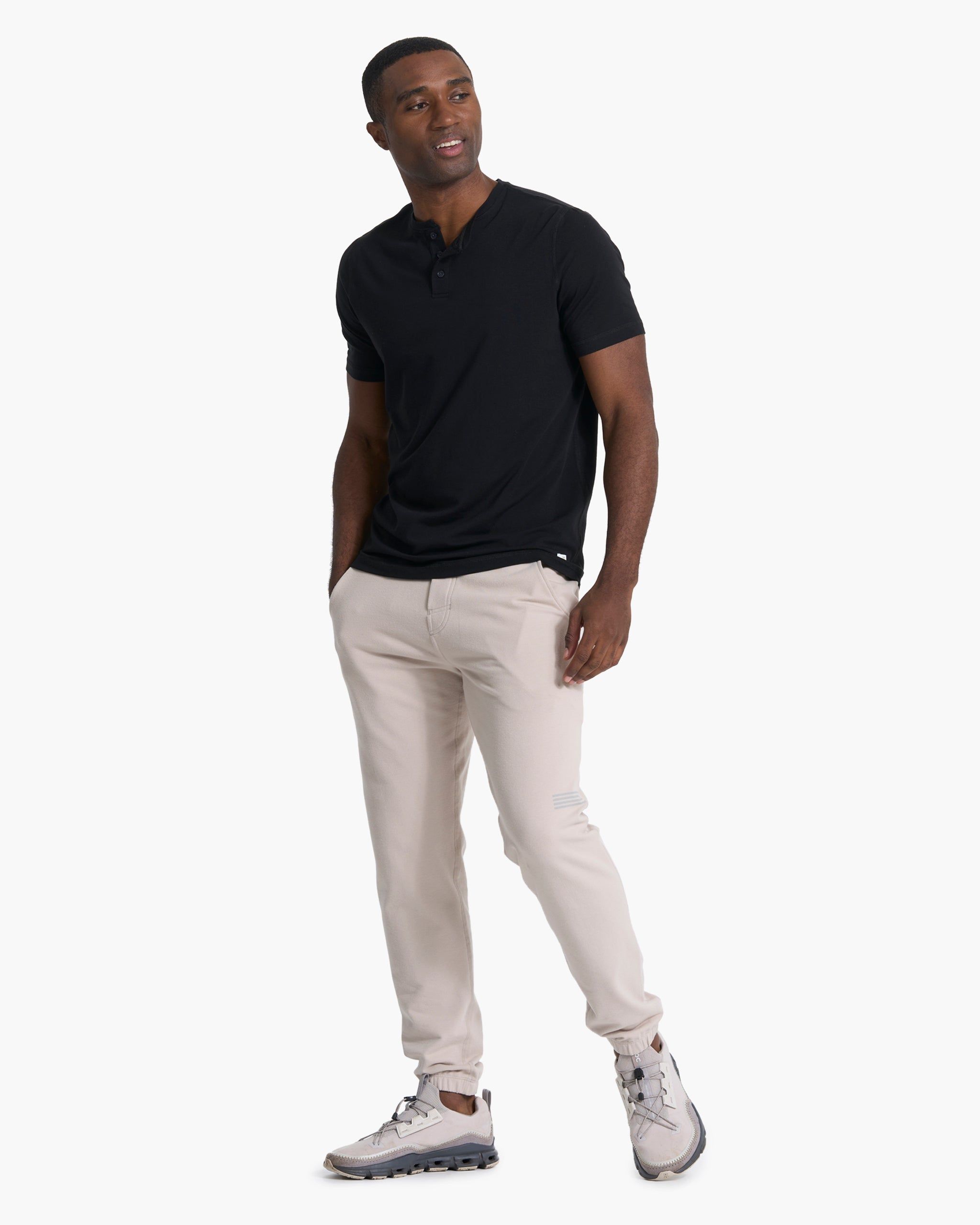 Short-Sleeve Ever Henley | Black sold by Vuori product image thumbnail 4