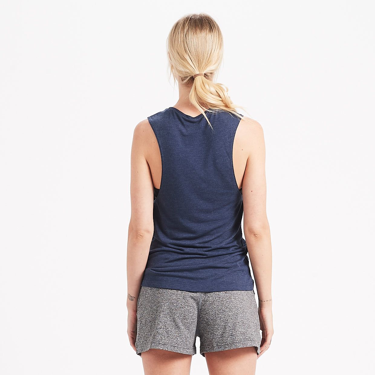 Live By The Sun Tank | Navy Heather sold by Vuori product image thumbnail 3