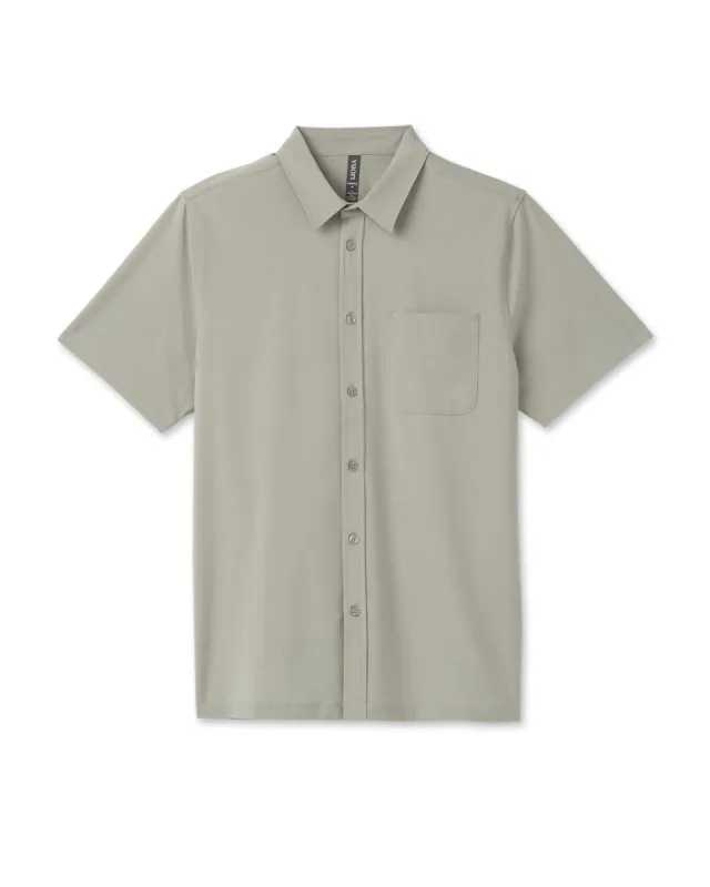 Short Sleeve Bridge Button Down | White Sage sold by Vuori