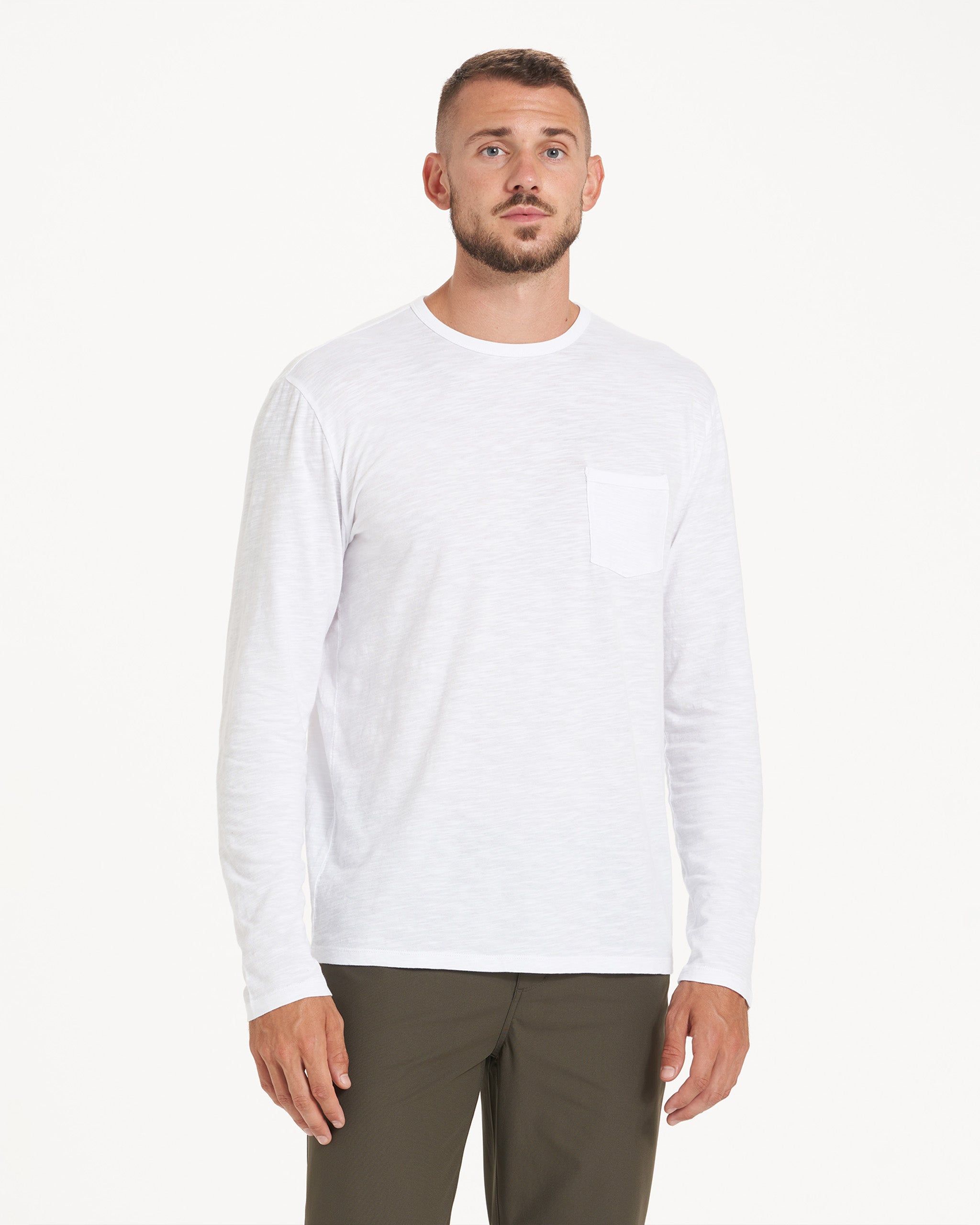 Long-Sleeve Rise Tee | White sold by Vuori product image thumbnail 2