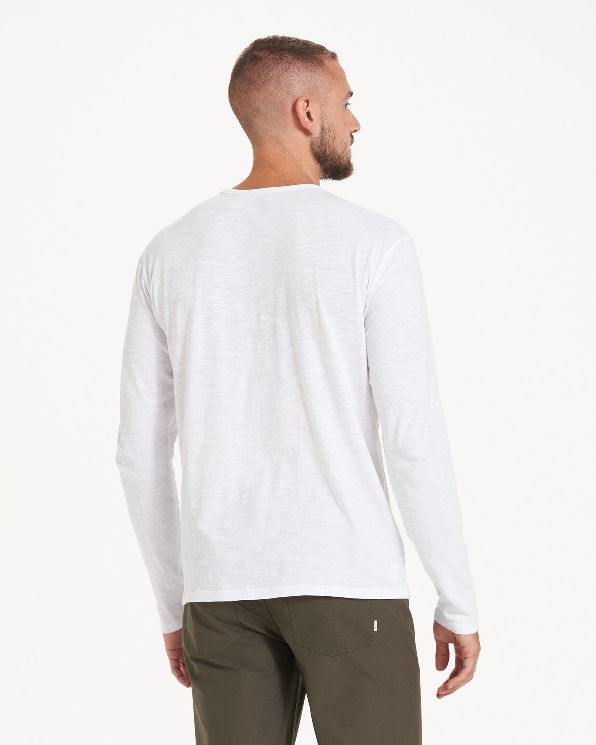 Long-Sleeve Rise Tee | White sold by Vuori product image thumbnail 4