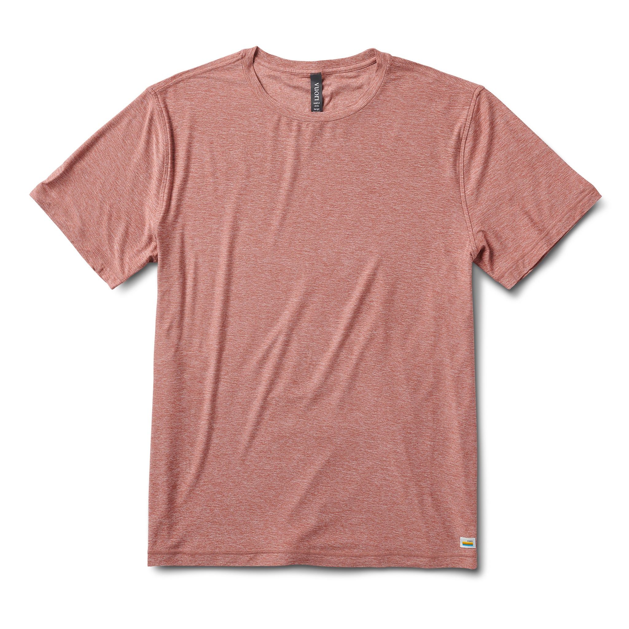 Strato Tech Tee | Redwood Heather sold by Vuori