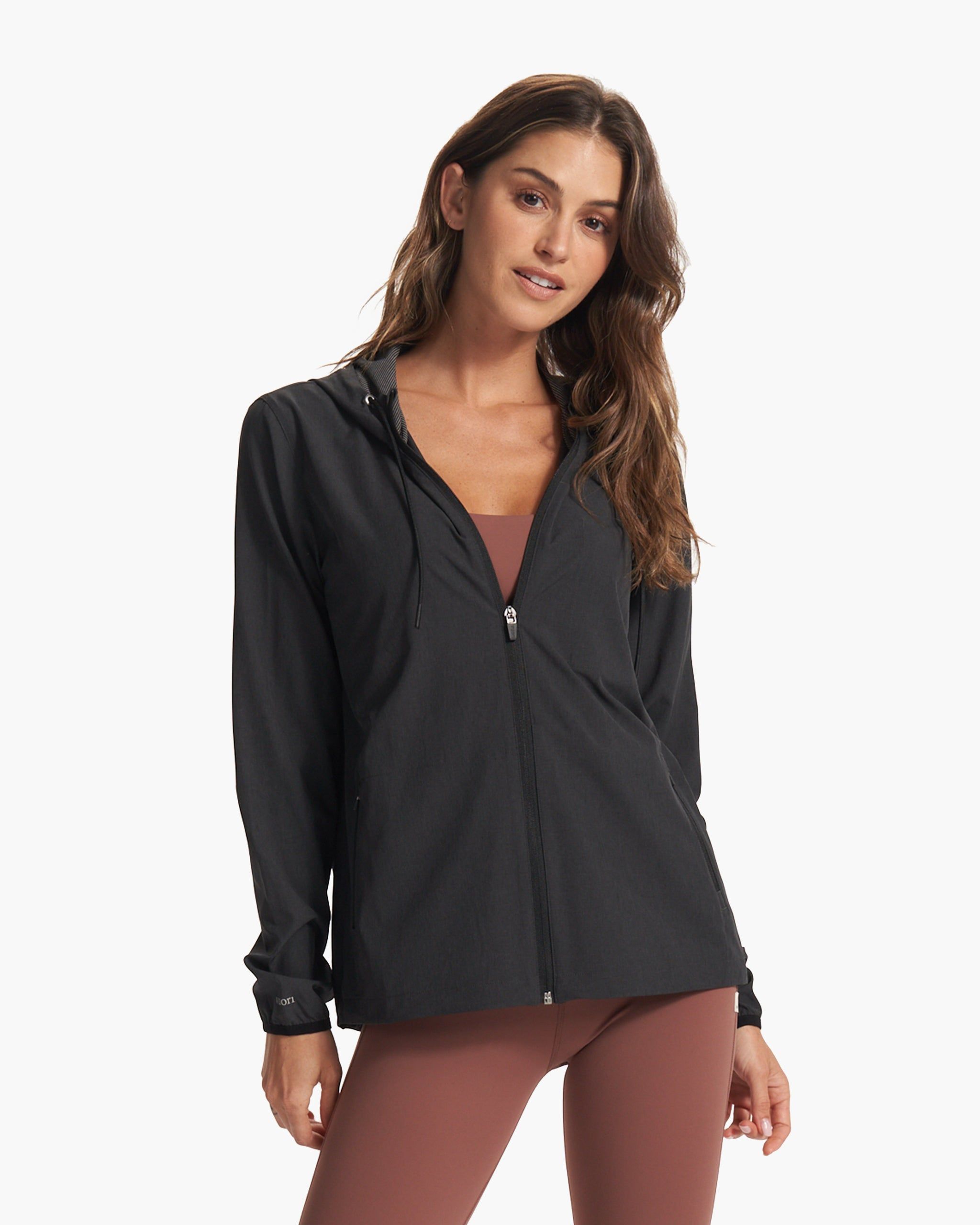Womens Outdoor Trainer Shell | Black Heather sold by Vuori