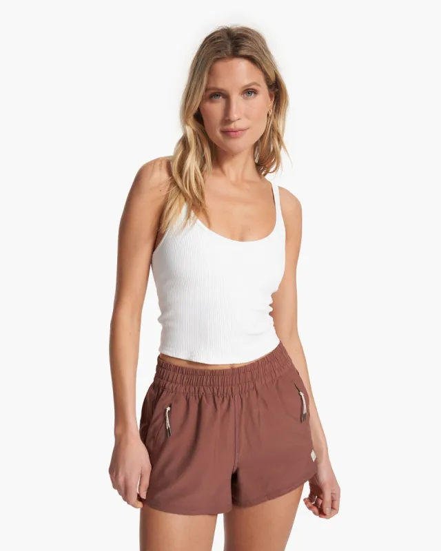 Rib Crop Tank | White sold by Vuori