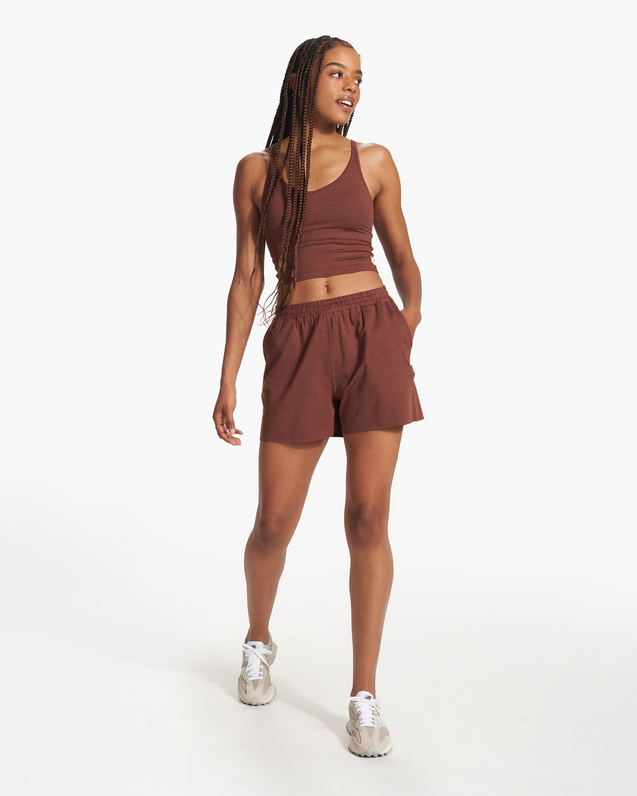 Halo Performance Crop | Cedar Heather sold by Vuori product image thumbnail 5