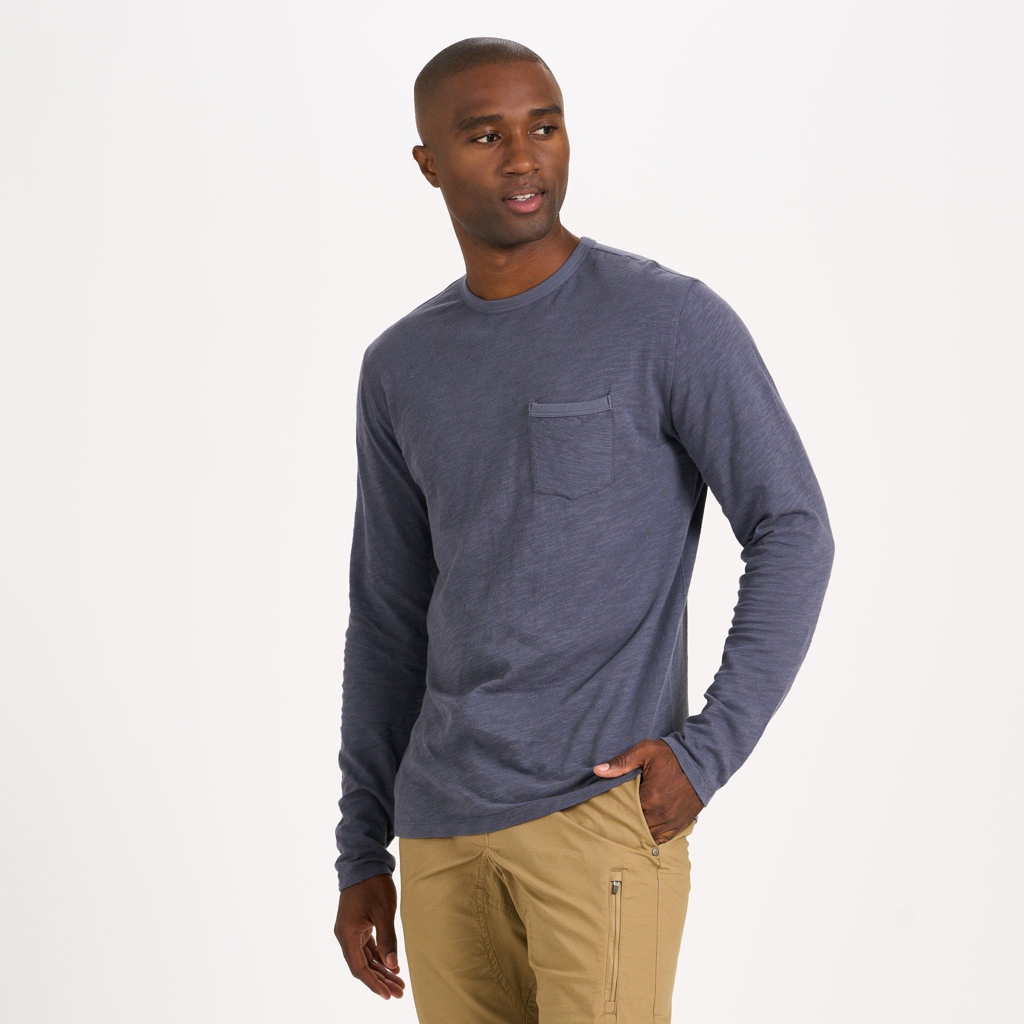 Long-Sleeve Rise Tee | Azure sold by Vuori product image thumbnail 2