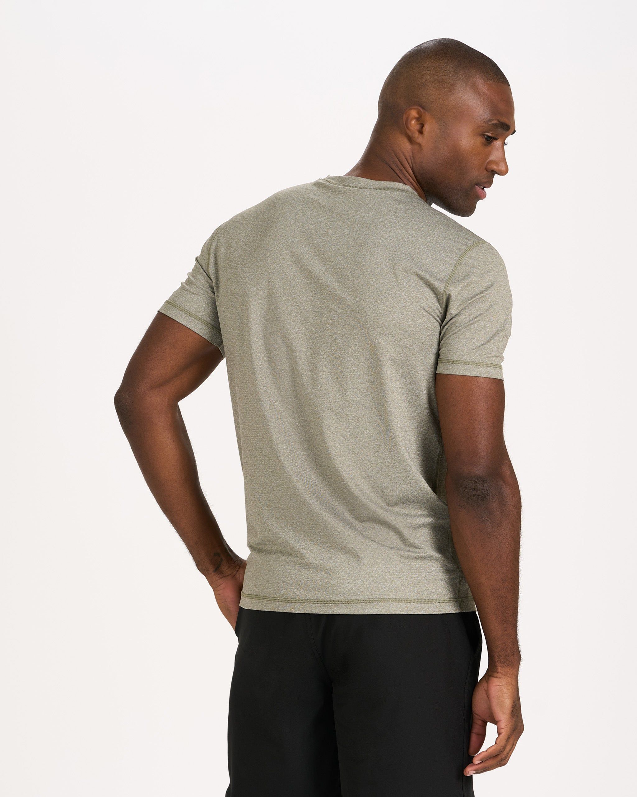 Tradewind Performance Tee | Army Heather sold by Vuori product image thumbnail 3