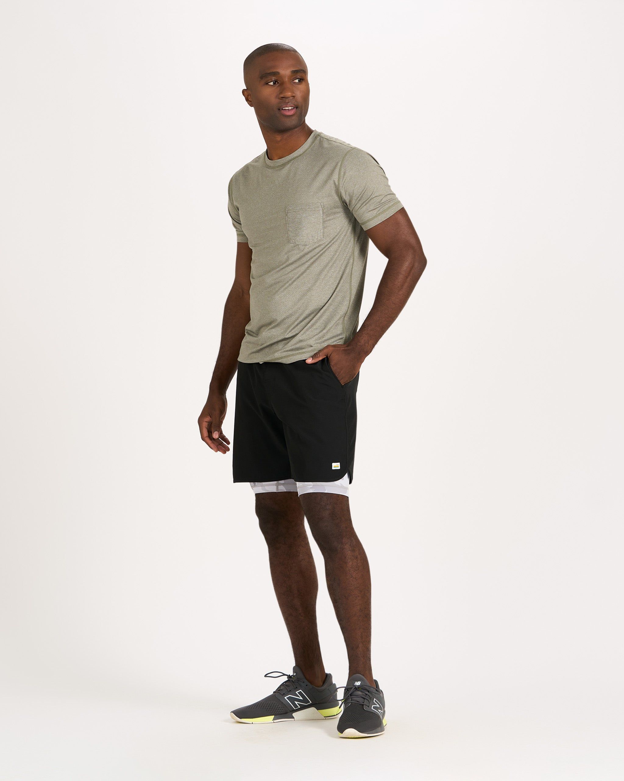 Tradewind Performance Tee | Army Heather sold by Vuori product image thumbnail 5