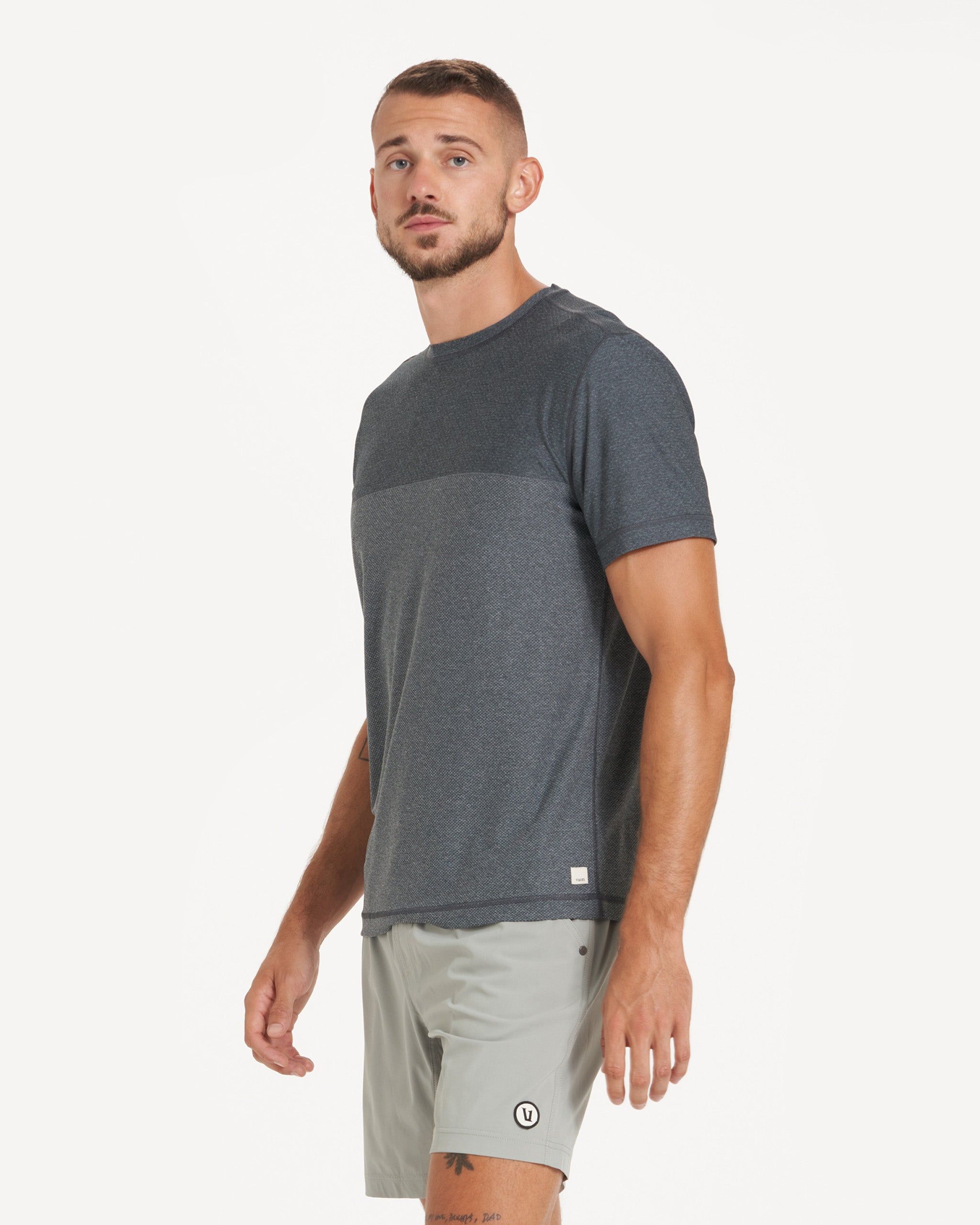 Grandview Tech Tee | Black Heather sold by Vuori product image thumbnail 3