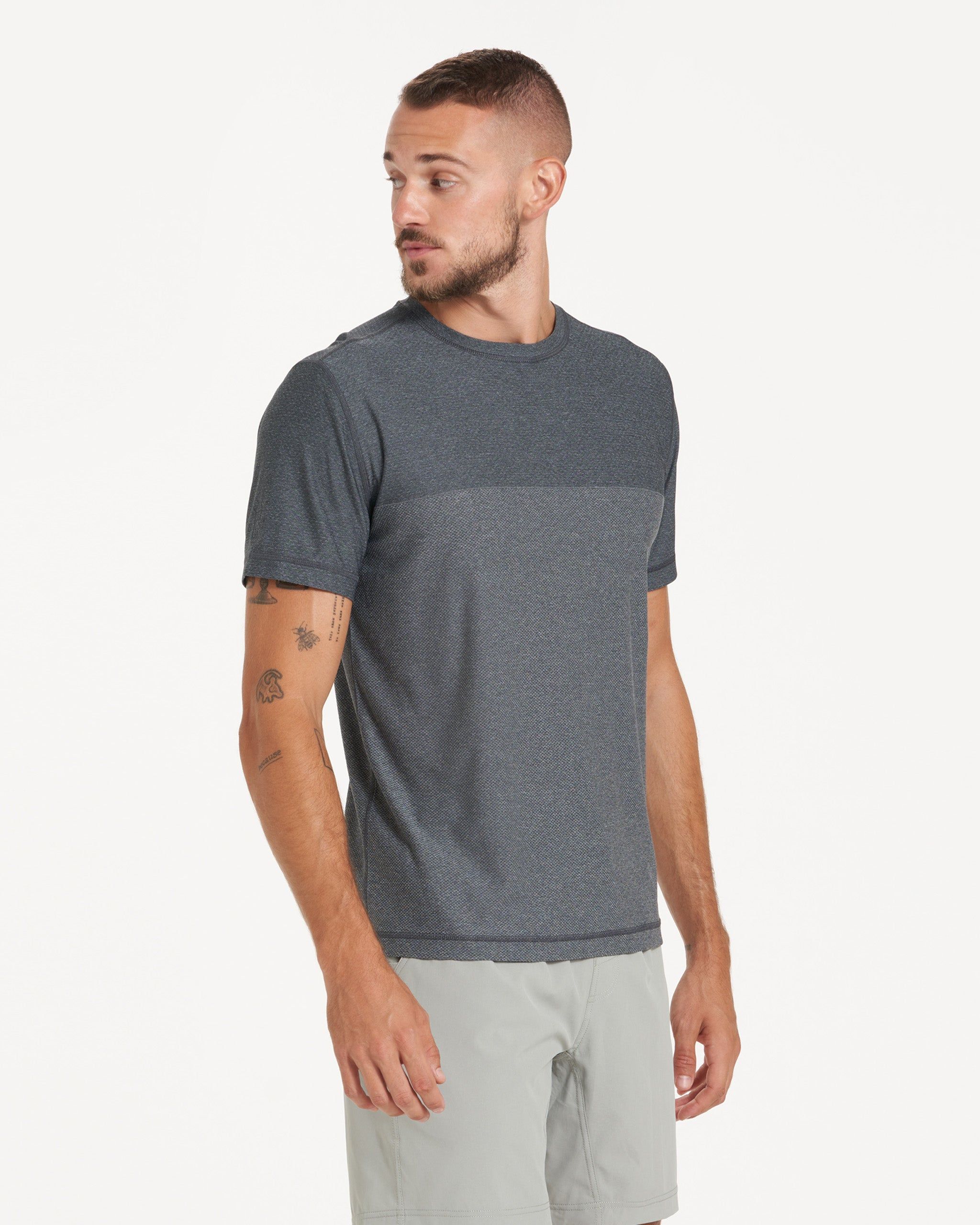 Grandview Tech Tee | Black Heather sold by Vuori product image thumbnail 4
