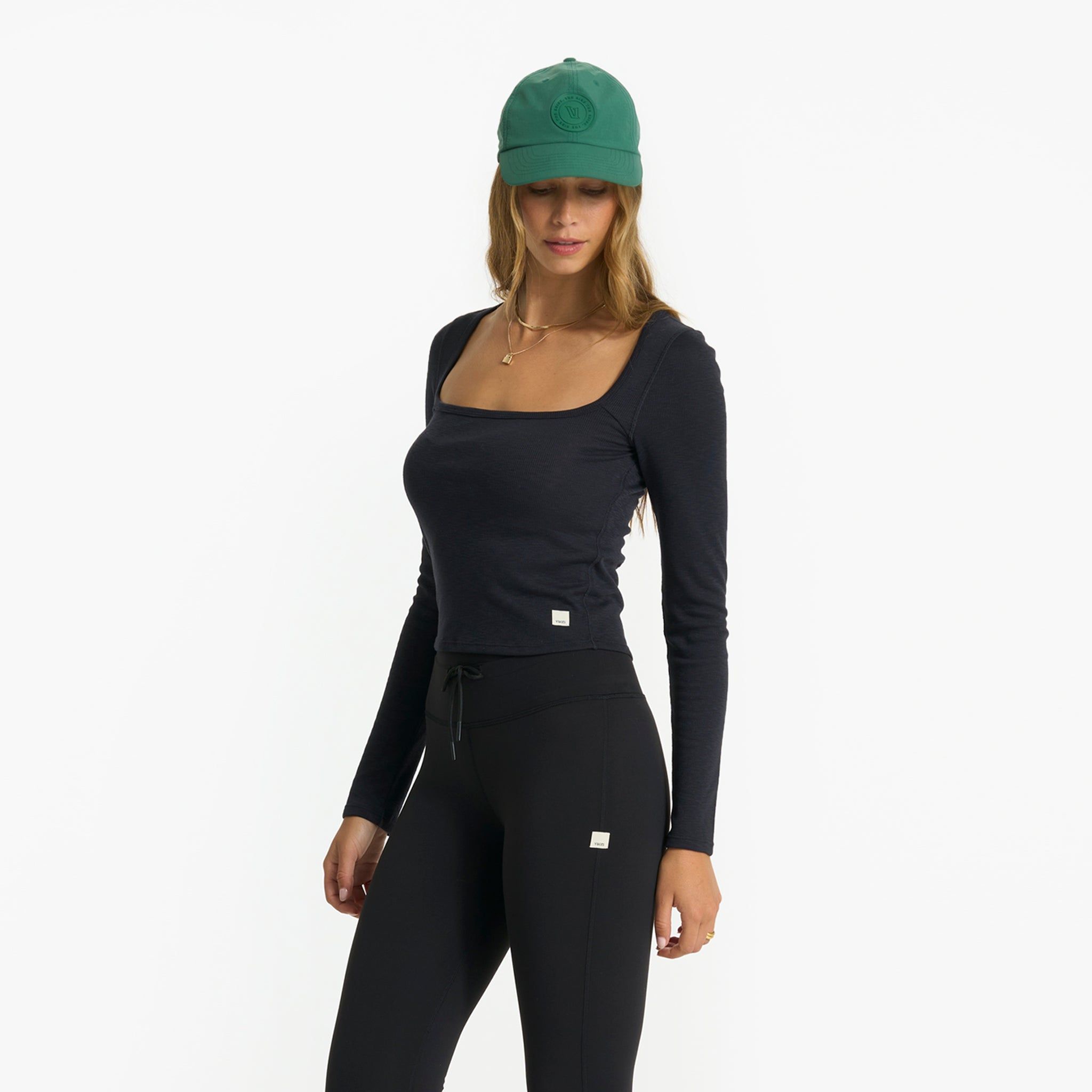 Long-Sleeve Sunrise Square Neck | Black sold by Vuori product image thumbnail 2
