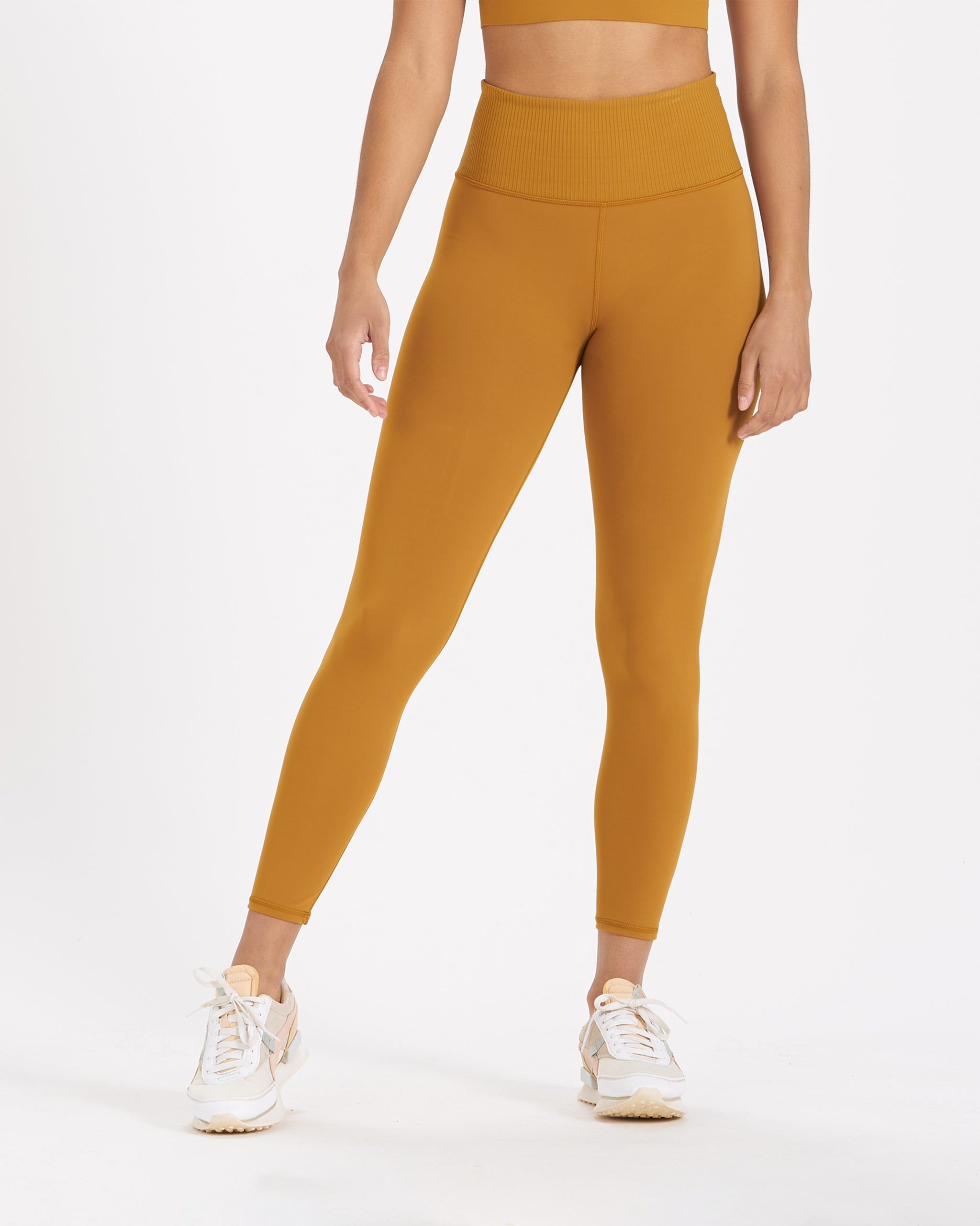 Rib Studio Legging | Dark Golden sold by Vuori