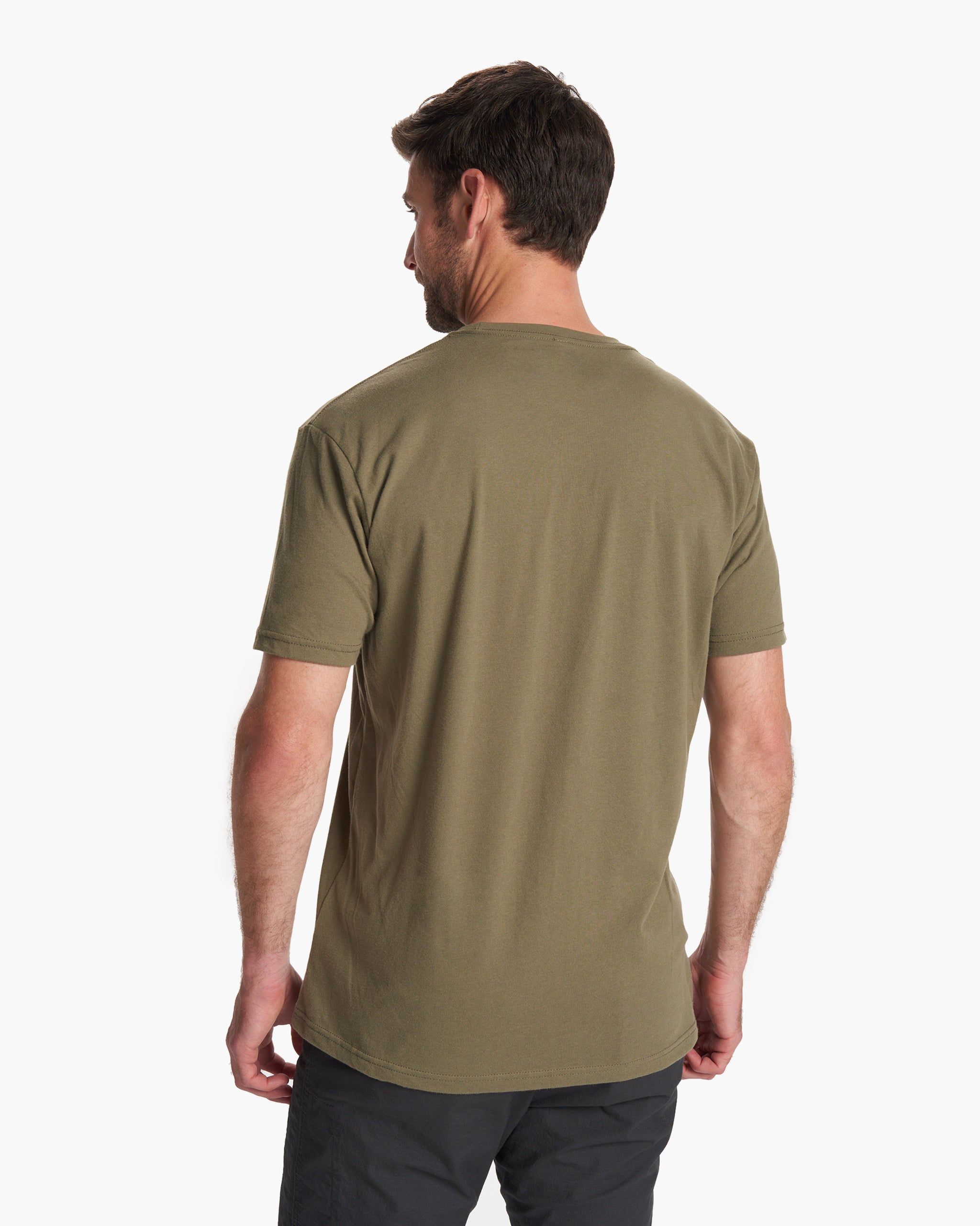 V1 Logo Tee | Army/Black sold by Vuori product image thumbnail 3