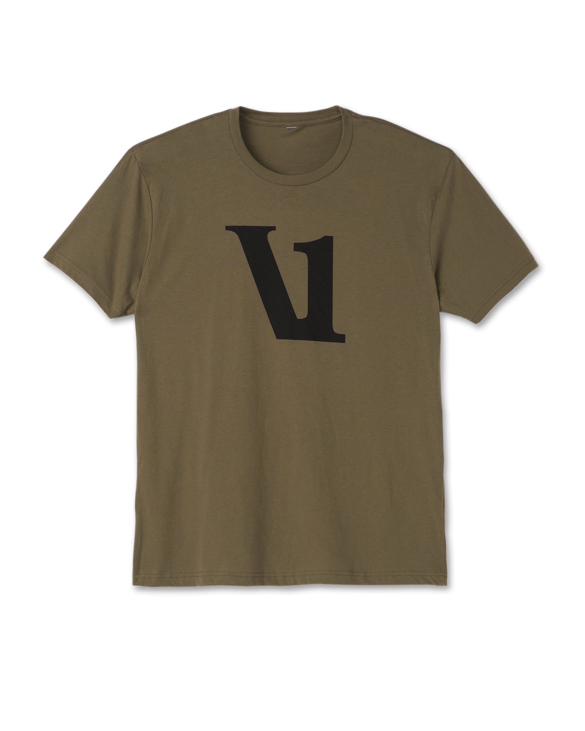V1 Logo Tee | Army/Black sold by Vuori