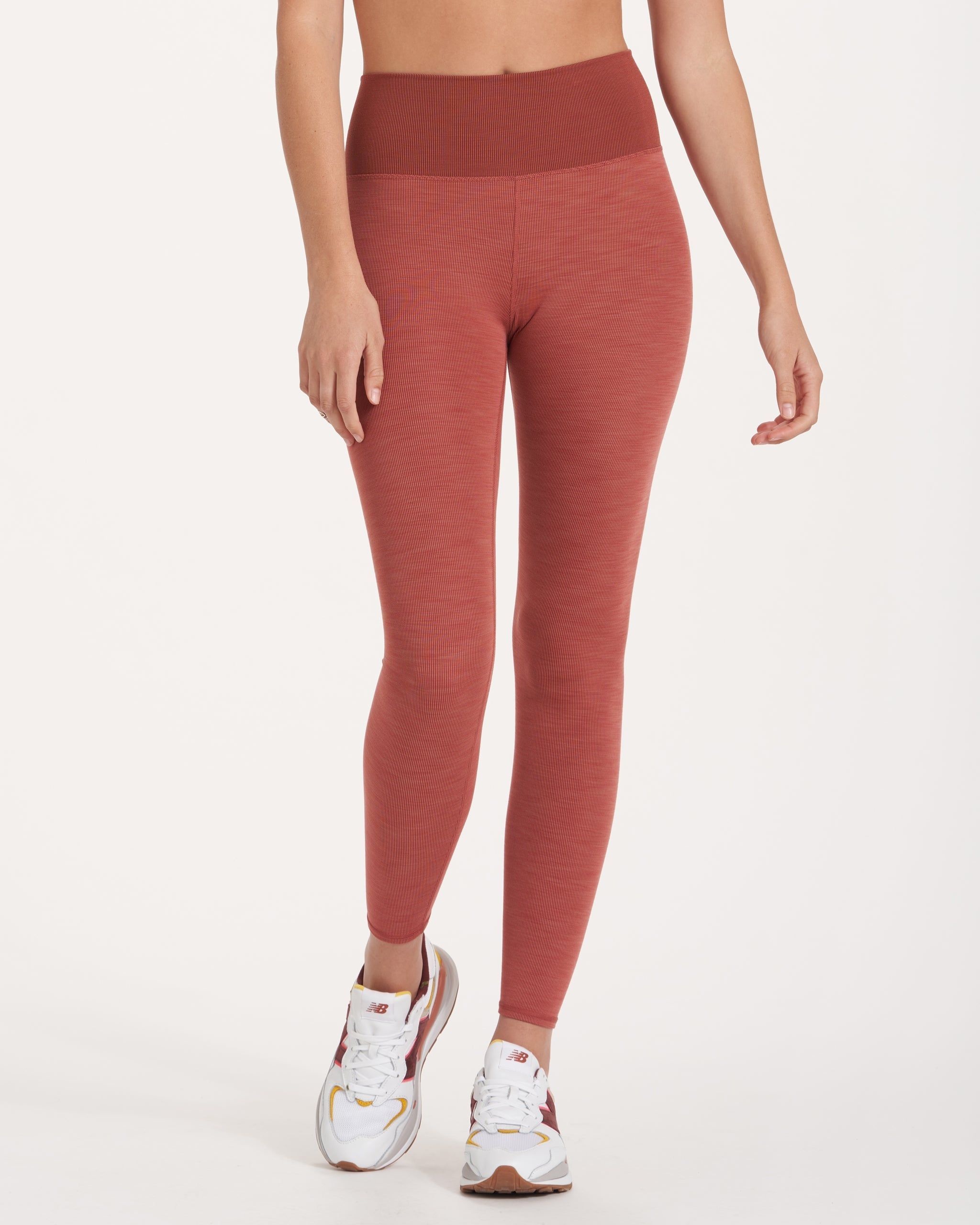 Lux Rib Studio Legging | Cinnamon Heather sold by Vuori product image thumbnail 4