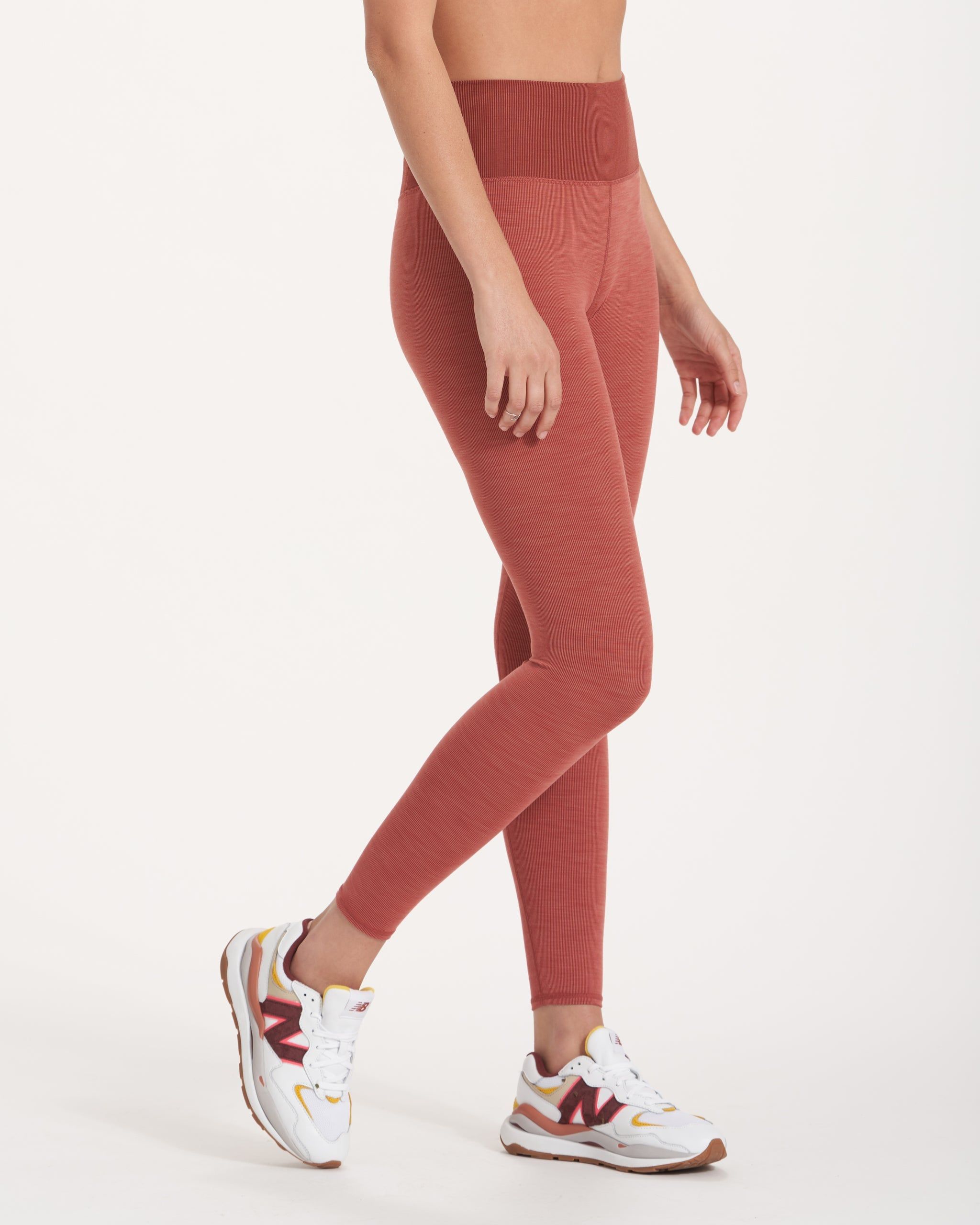 Lux Rib Studio Legging | Cinnamon Heather sold by Vuori product image thumbnail 5
