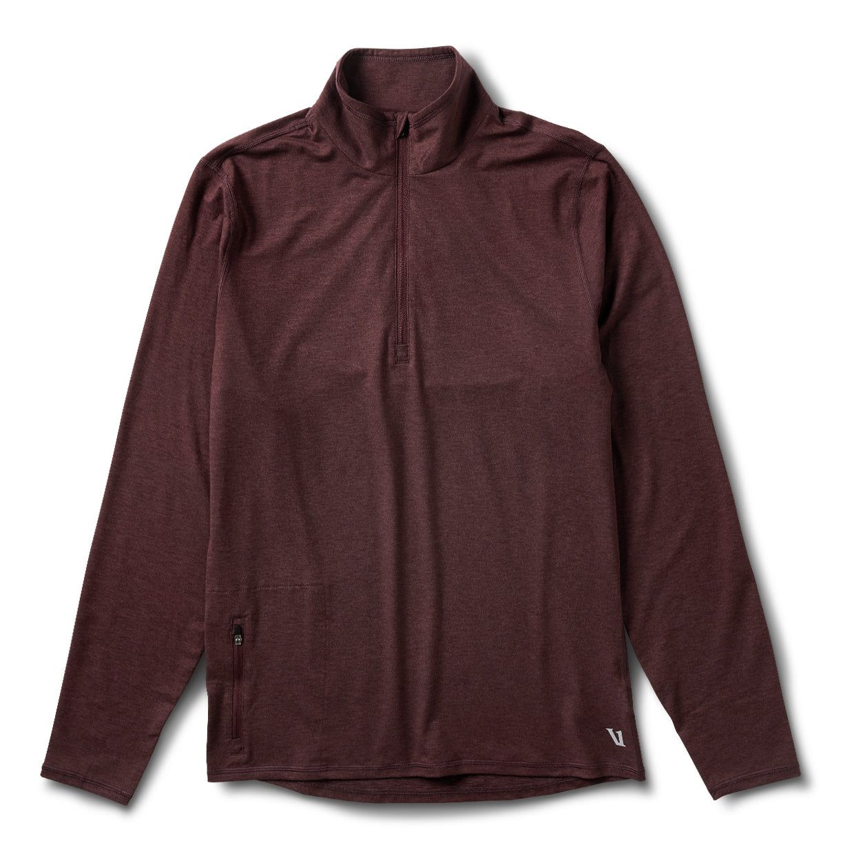 Ease Performance Half Zip | Oxblood Heather sold by Vuori