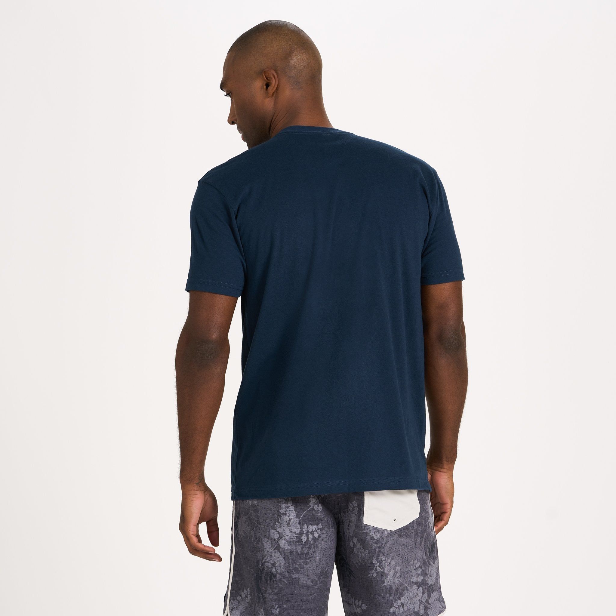 V1 Logo Tee | Navy sold by Vuori product image thumbnail 3