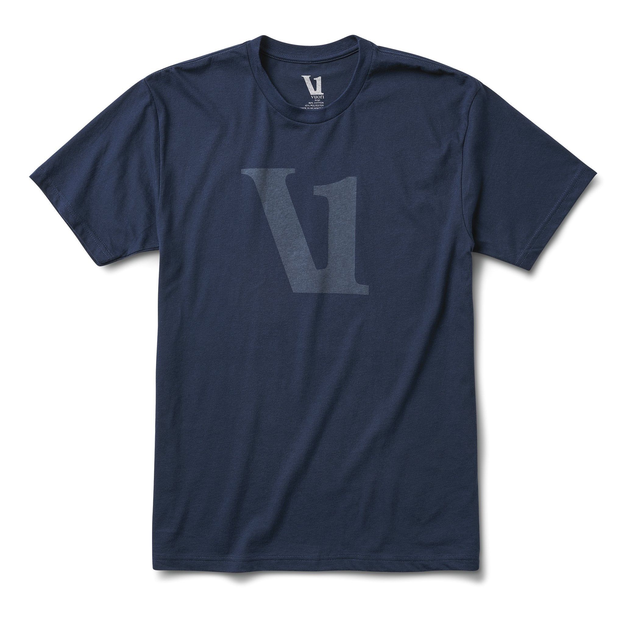 V1 Logo Tee | Navy sold by Vuori