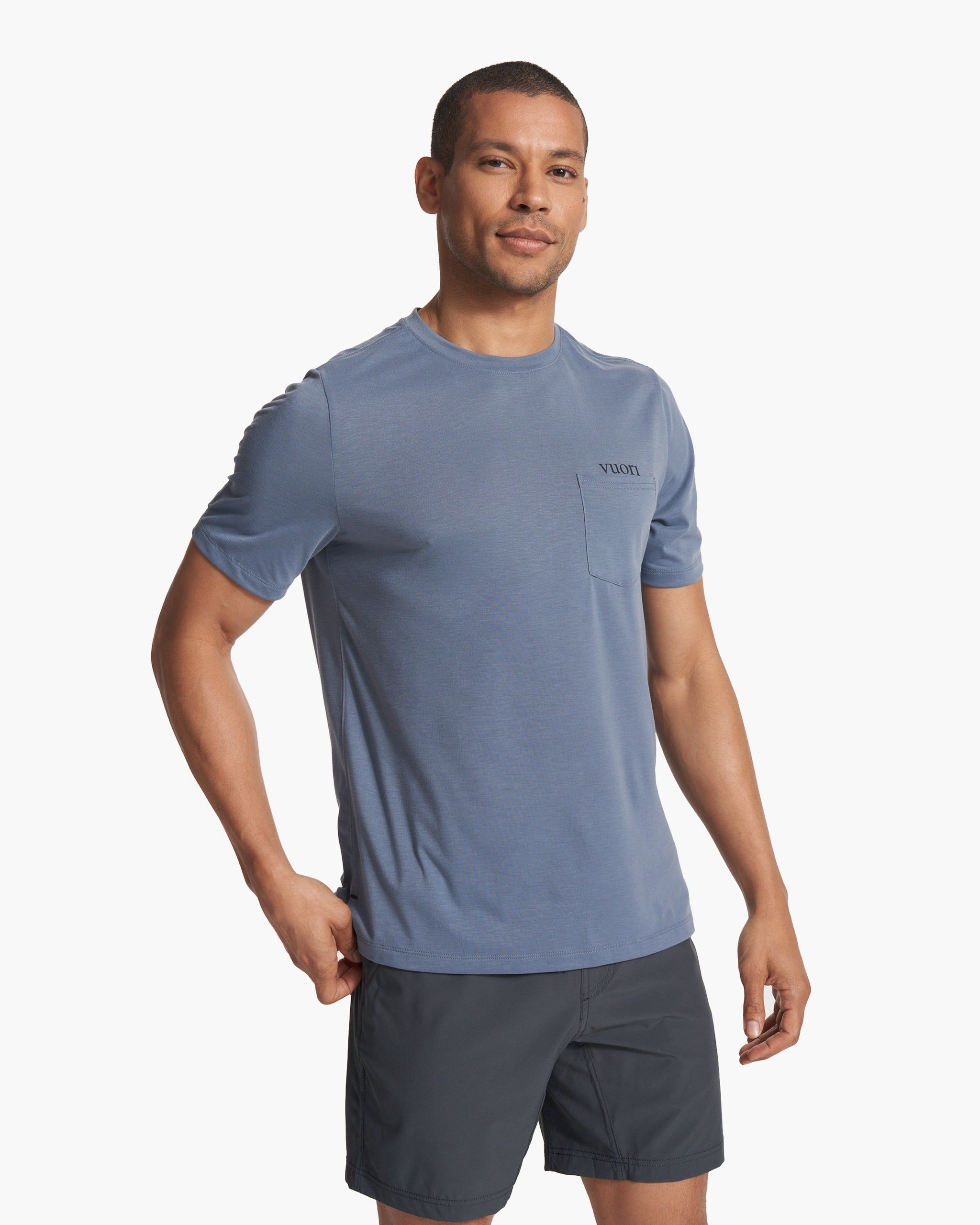 Current Pocket Tee | Azure sold by Vuori product image thumbnail 2