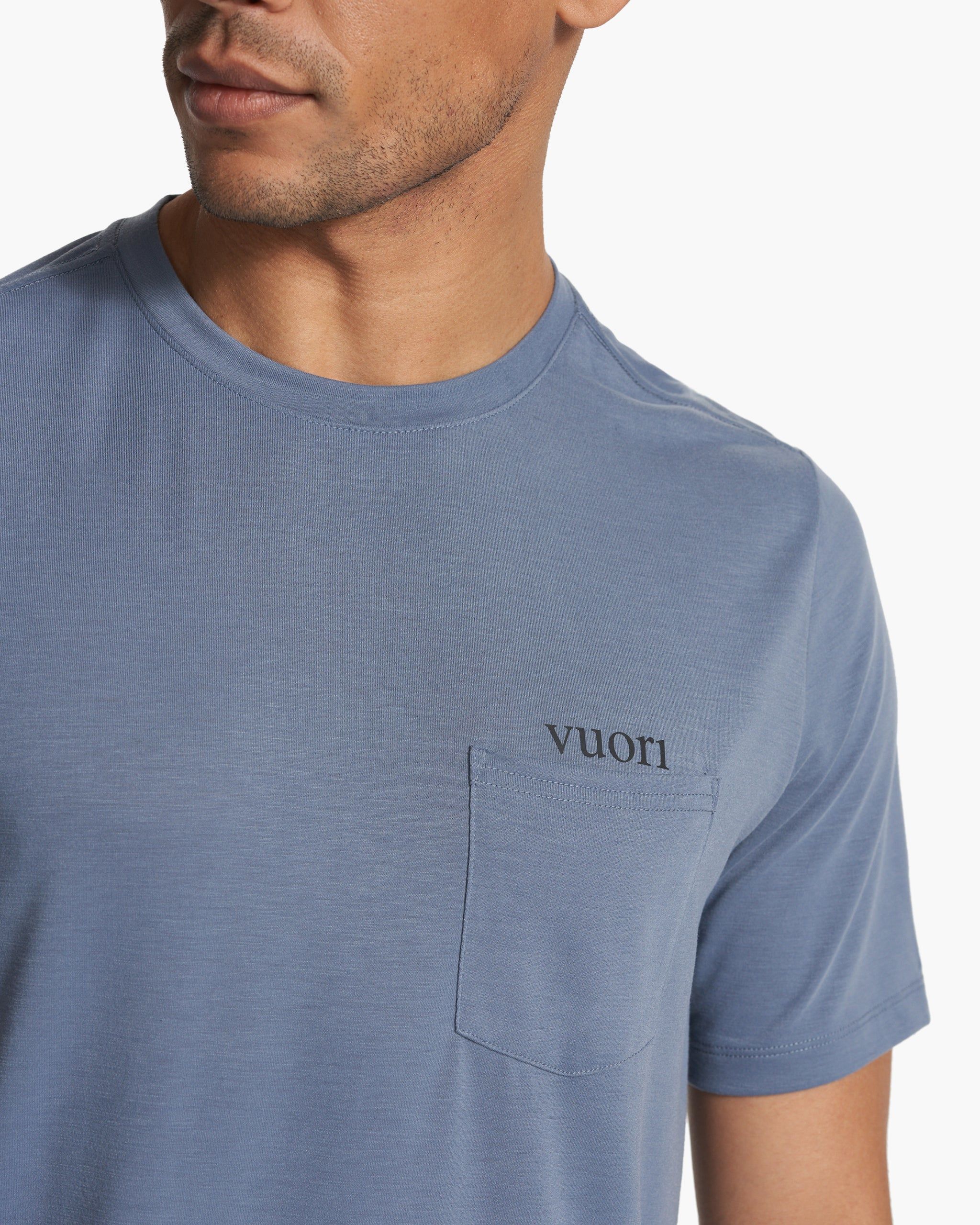 Current Pocket Tee | Azure sold by Vuori product image thumbnail 3