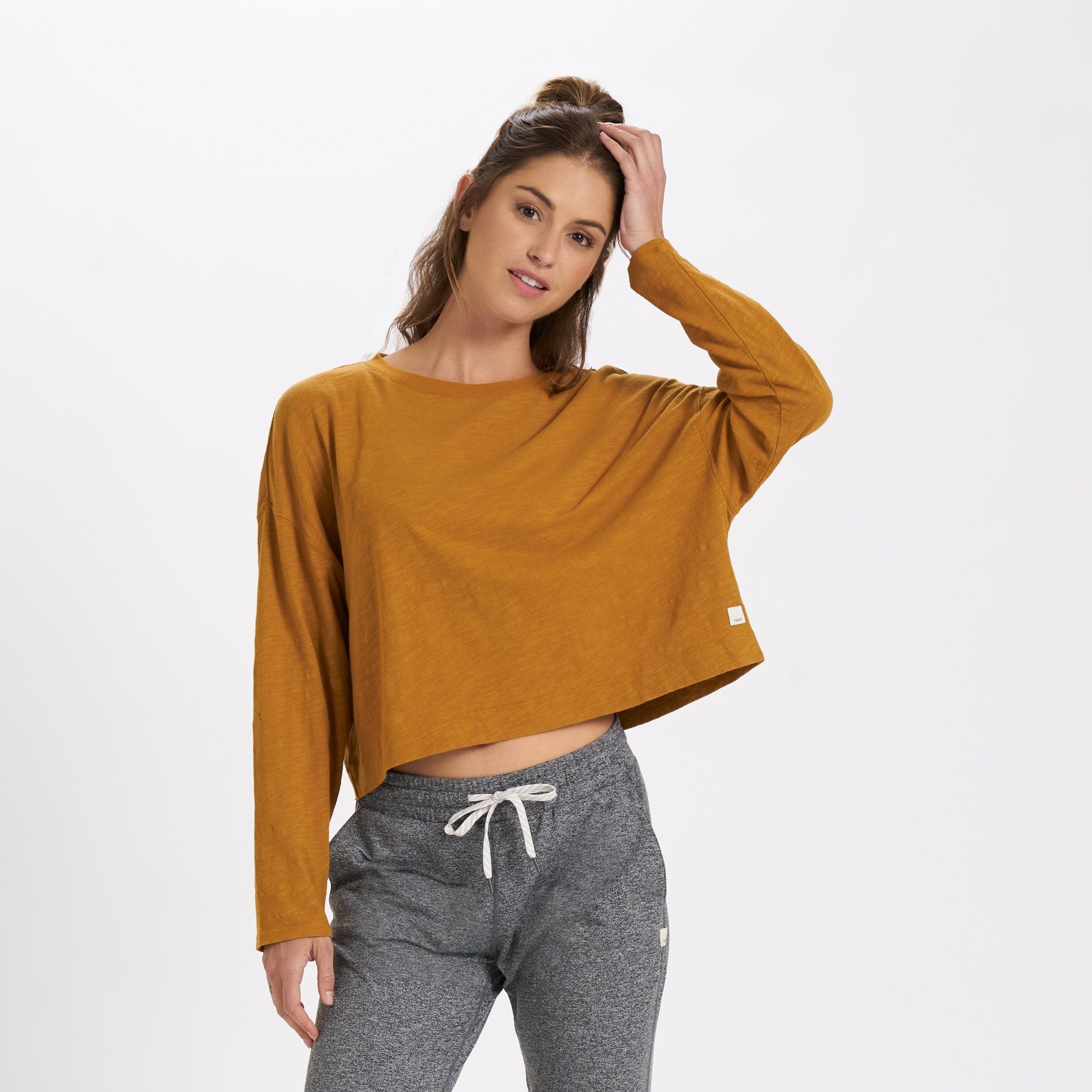 Long-Sleeve Sundown Tee | Dark Golden sold by Vuori