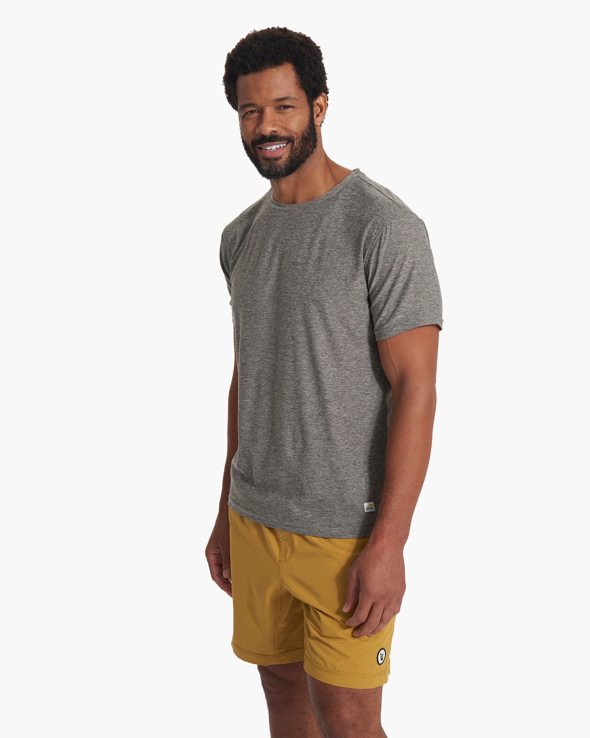 Strato Tech Tee | Heather Grey sold by Vuori product image thumbnail 3