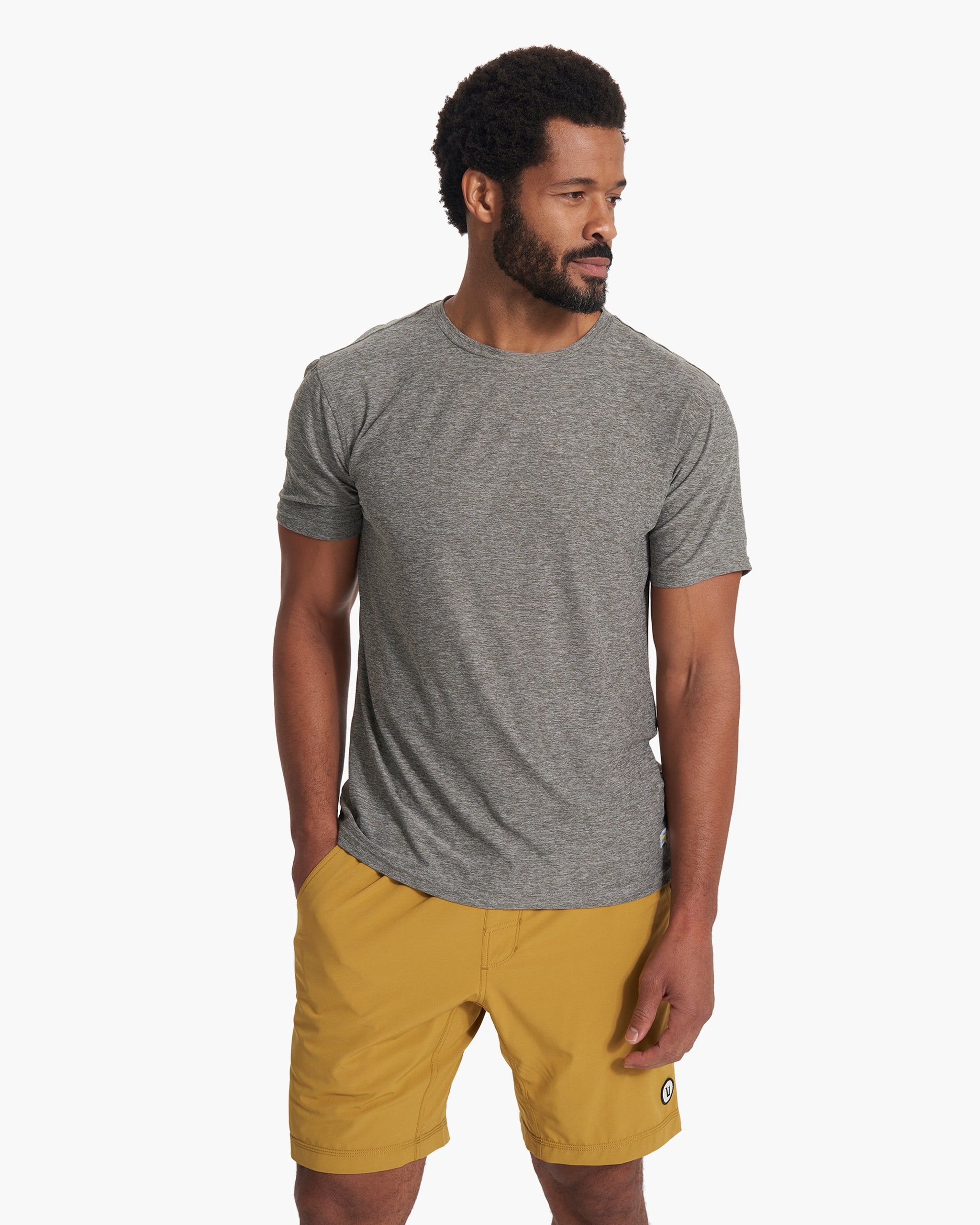 Strato Tech Tee | Heather Grey sold by Vuori product image thumbnail 2