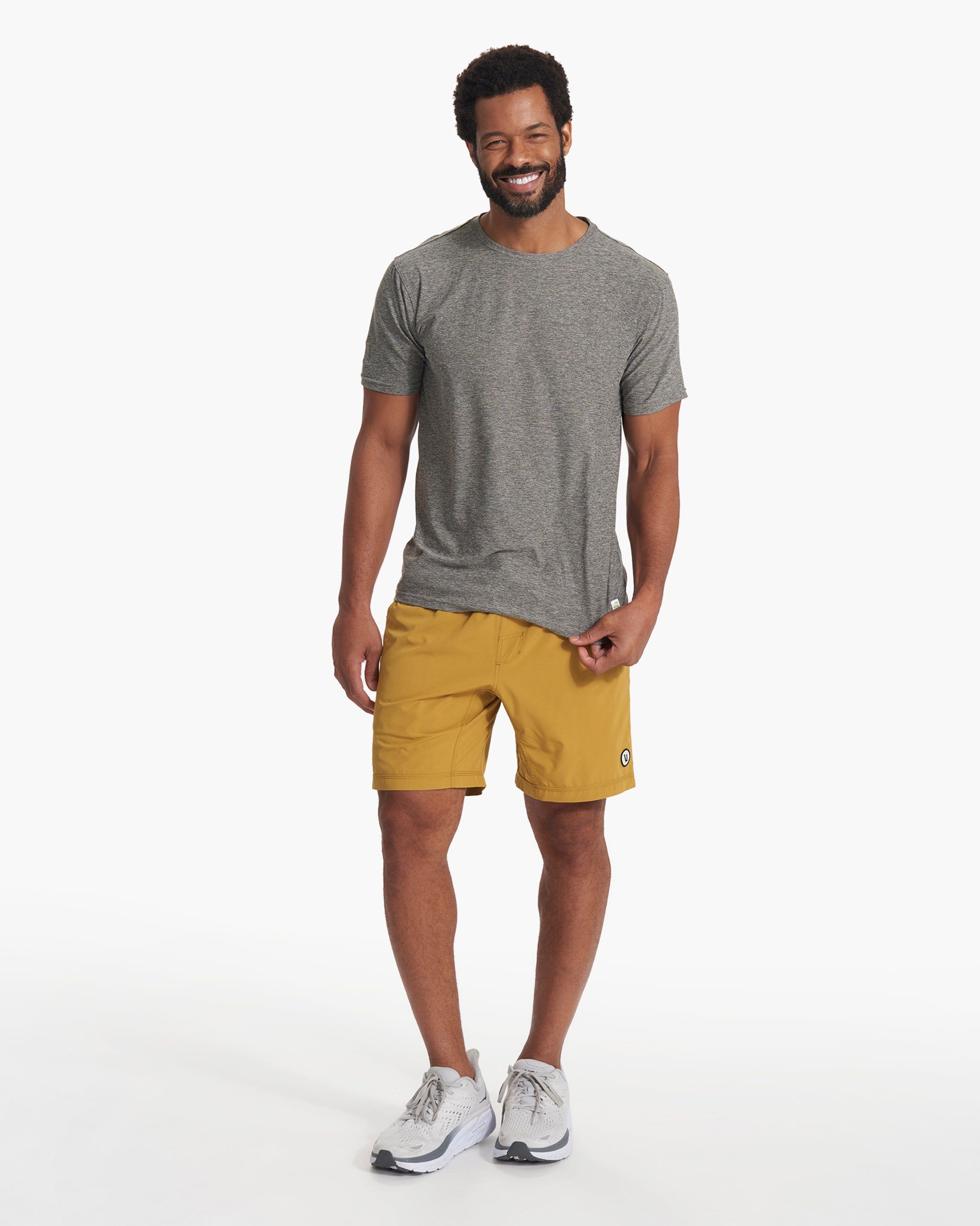 Strato Tech Tee | Heather Grey sold by Vuori product image thumbnail 5