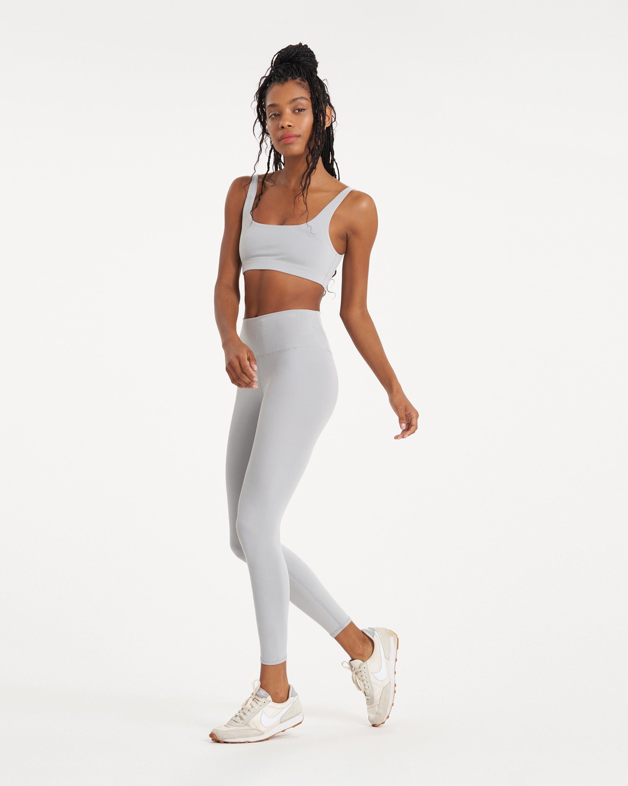 Lux Rib Daily Bra | Pale Grey Heather sold by Vuori product image thumbnail 5