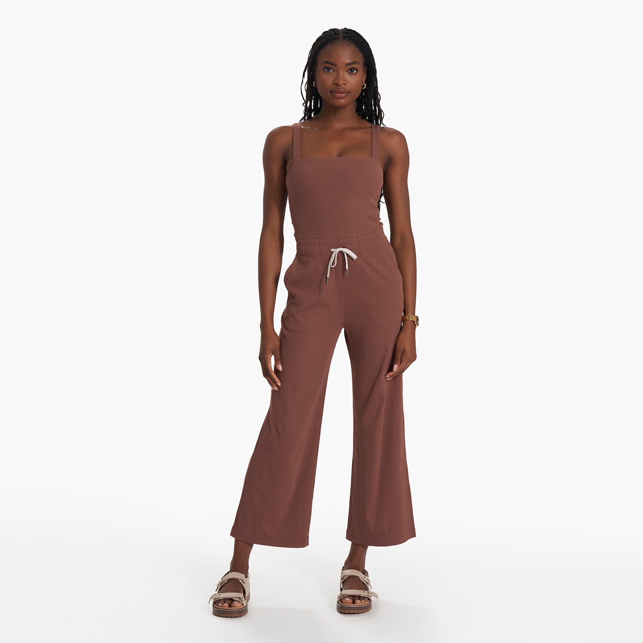 Pose Jumpsuit | Hazelnut sold by Vuori