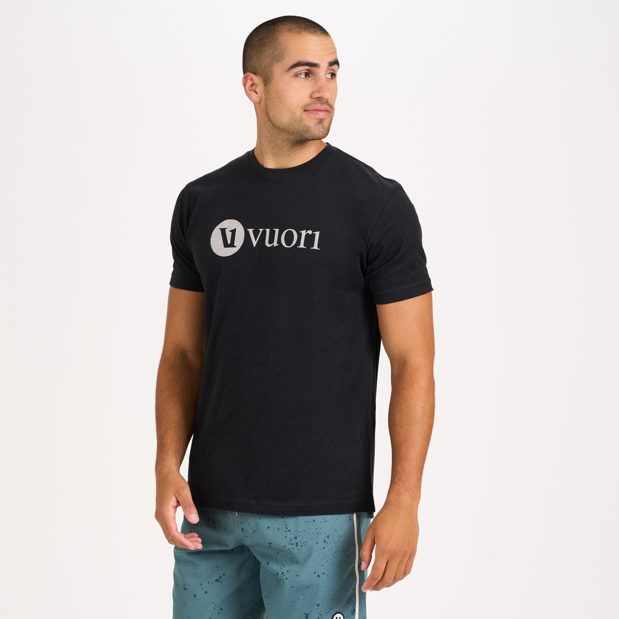 V1 Vuori Wordmark Logo Tee | Black sold by Vuori product image thumbnail 2