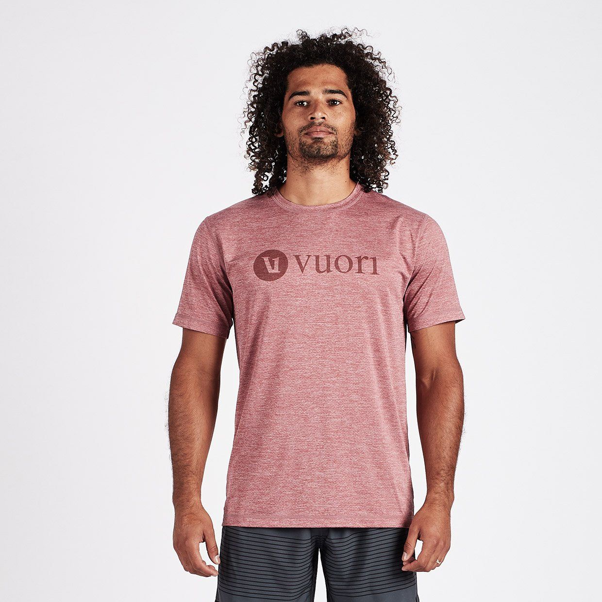 V1 Vuori Tech Tee | Saltwater Red Heather sold by Vuori product image thumbnail 2
