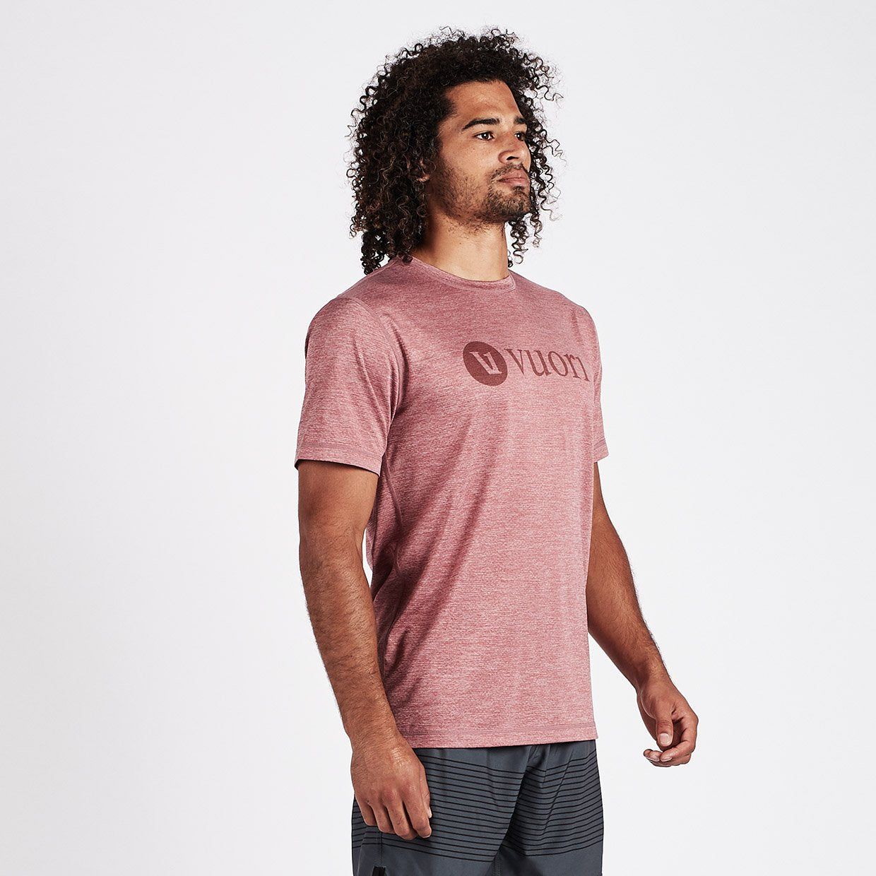 V1 Vuori Tech Tee | Saltwater Red Heather sold by Vuori product image thumbnail 3