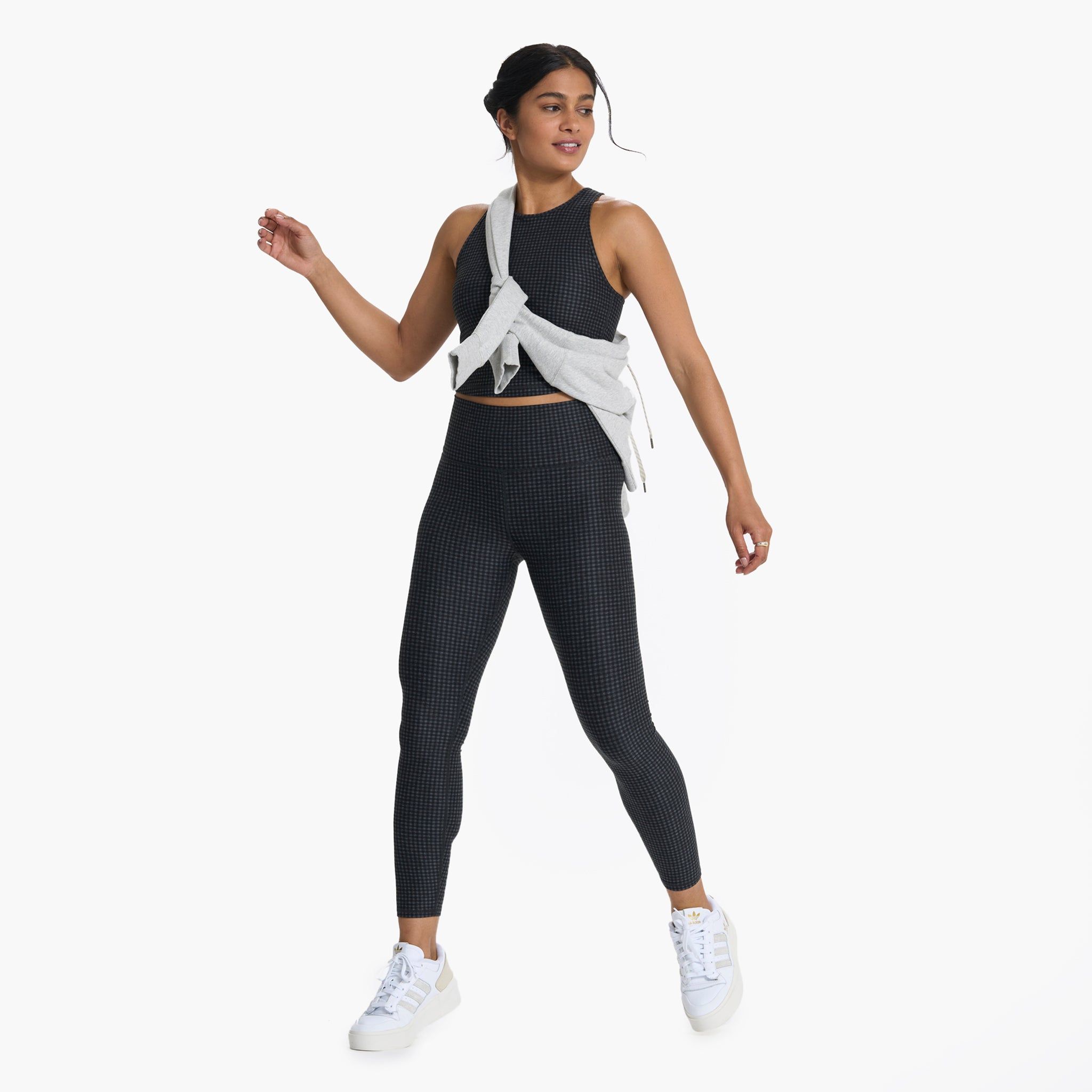 Elevation Plyo Tank | Charcoal Heather Gingham sold by Vuori product image thumbnail 5