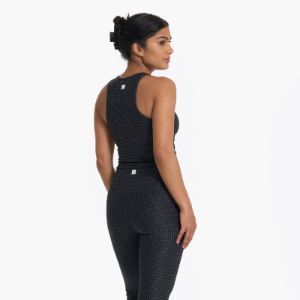 Elevation Plyo Tank | Charcoal Heather Gingham sold by Vuori