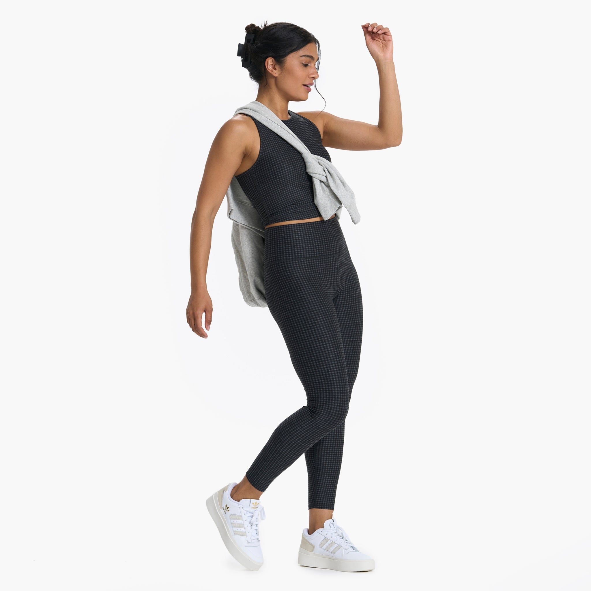 Elevation Plyo Tank | Charcoal Heather Gingham sold by Vuori product image thumbnail 6