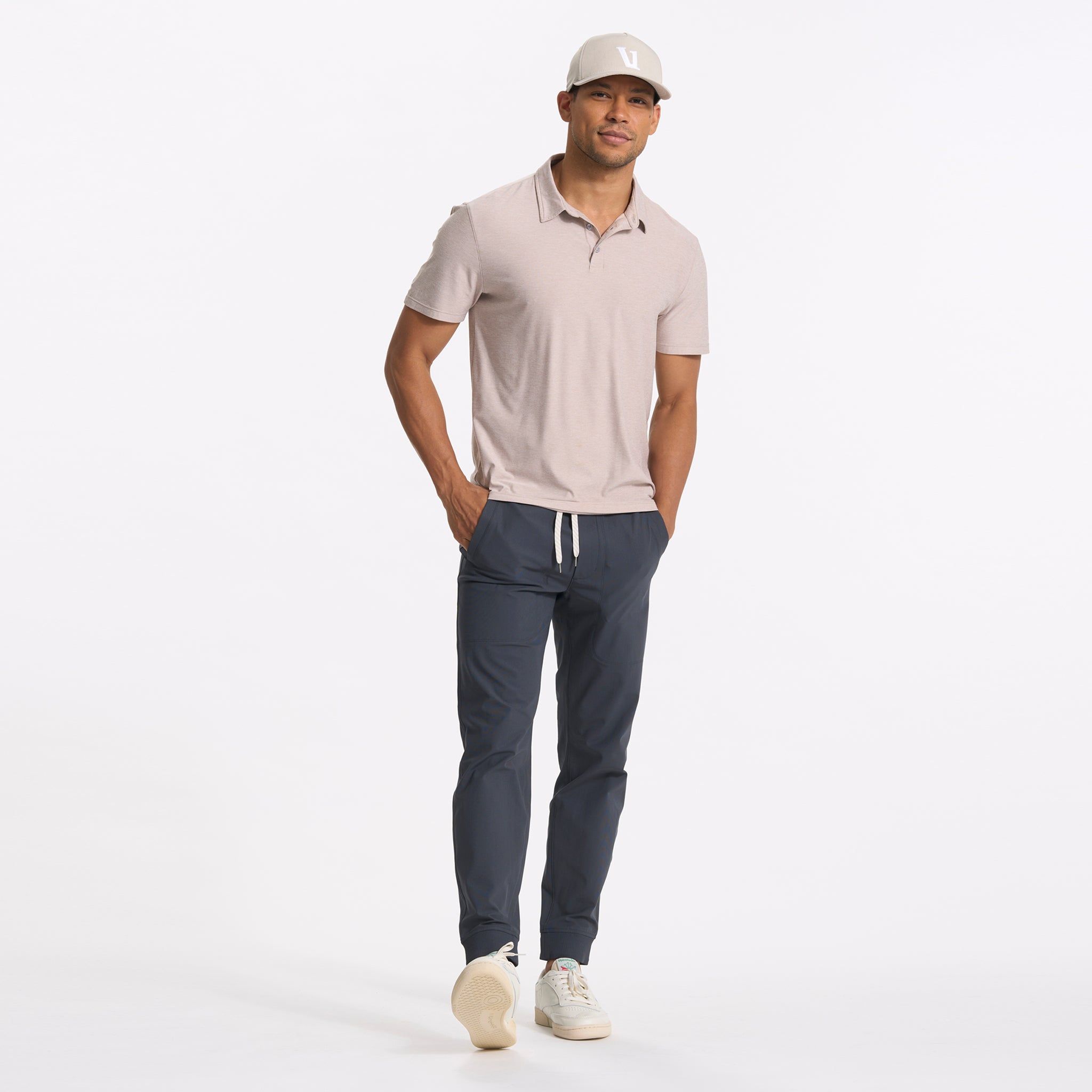 Strato Tech Polo | Oyster Heather sold by Vuori product image thumbnail 4