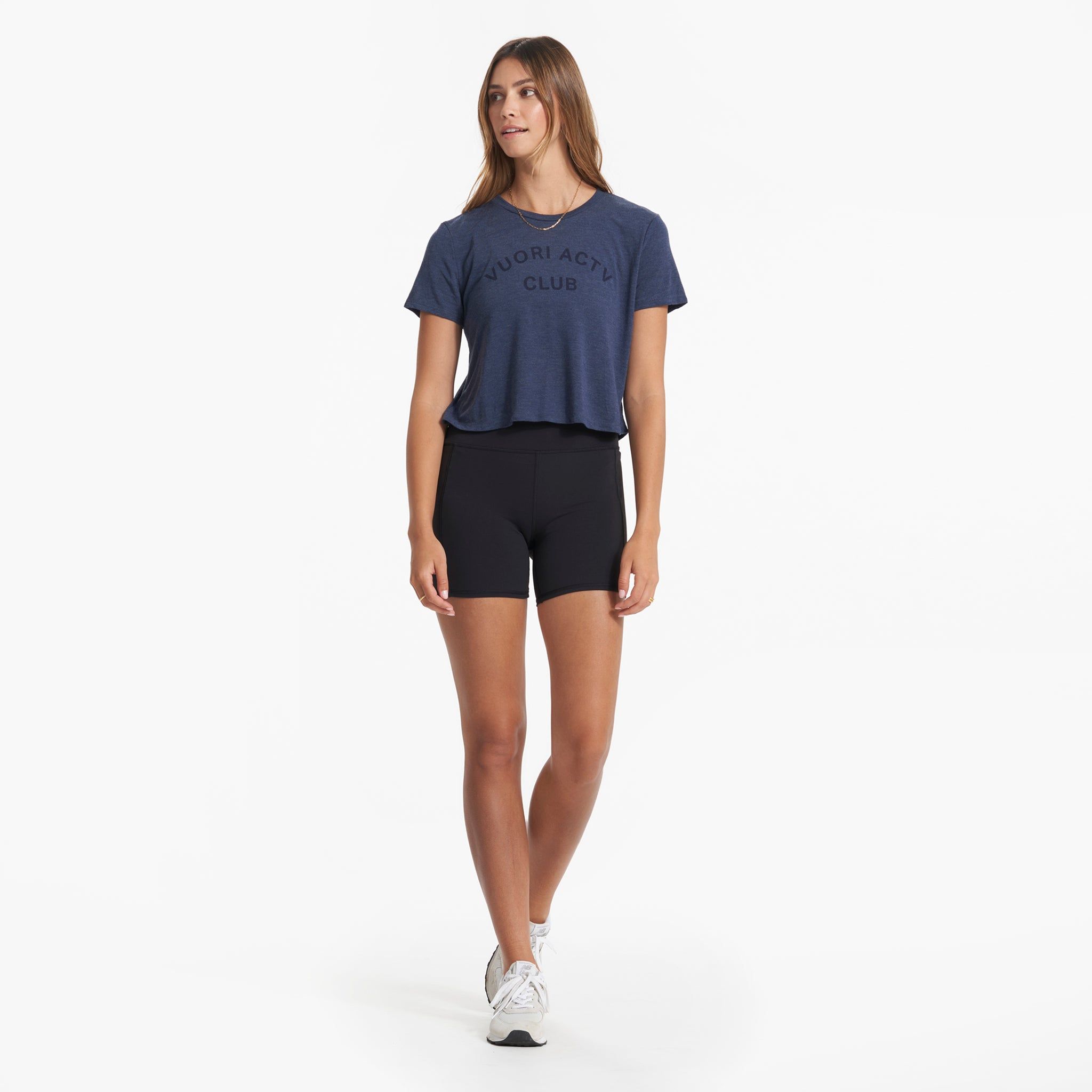 ACTV Club Tee | Navy Heather sold by Vuori product image thumbnail 3