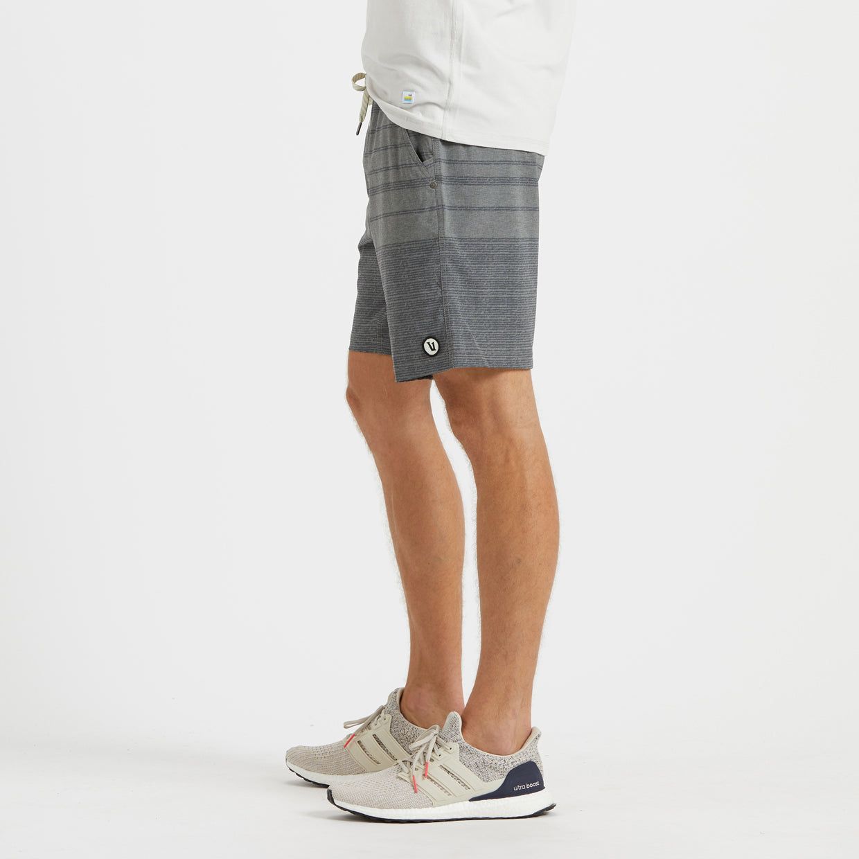 Kore Short | Grey Varied Stripe sold by Vuori product image thumbnail 3