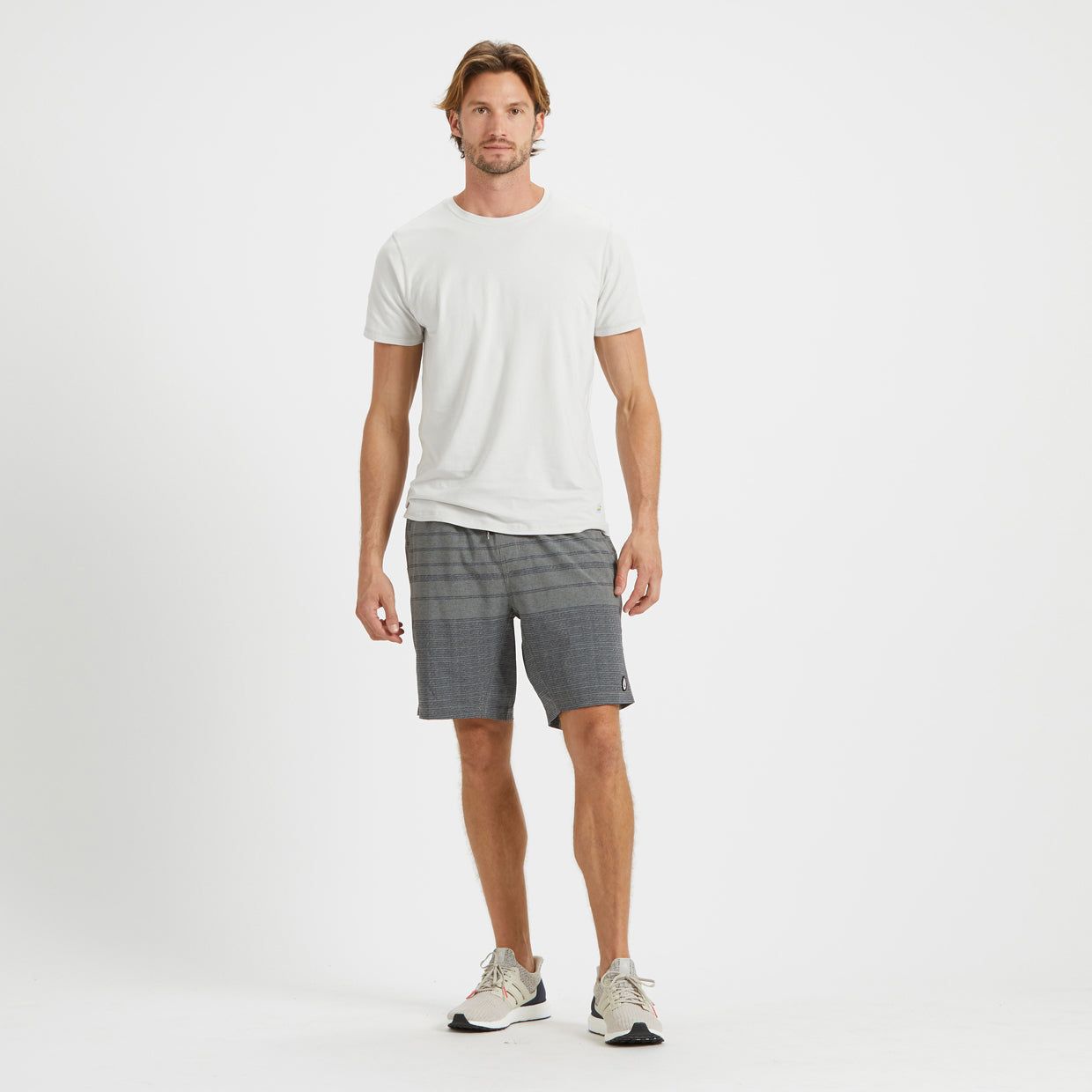 Kore Short | Grey Varied Stripe sold by Vuori product image thumbnail 4