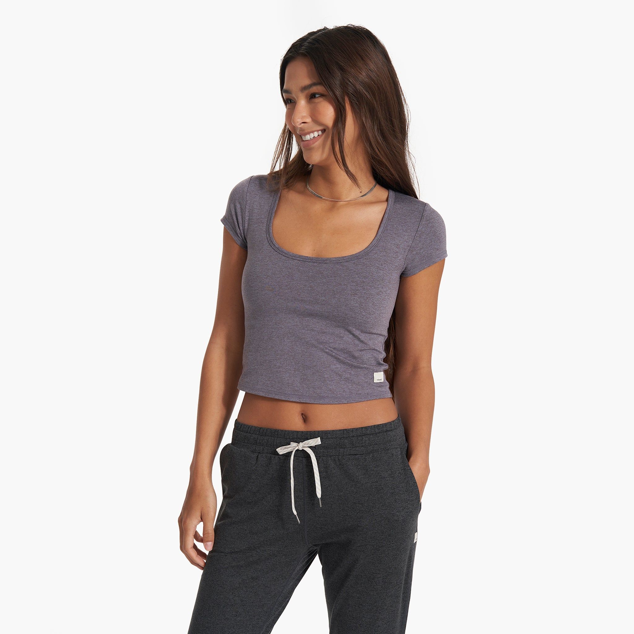 Short Sleeve Halo Crop | Sawyer Heather sold by Vuori product image thumbnail 2