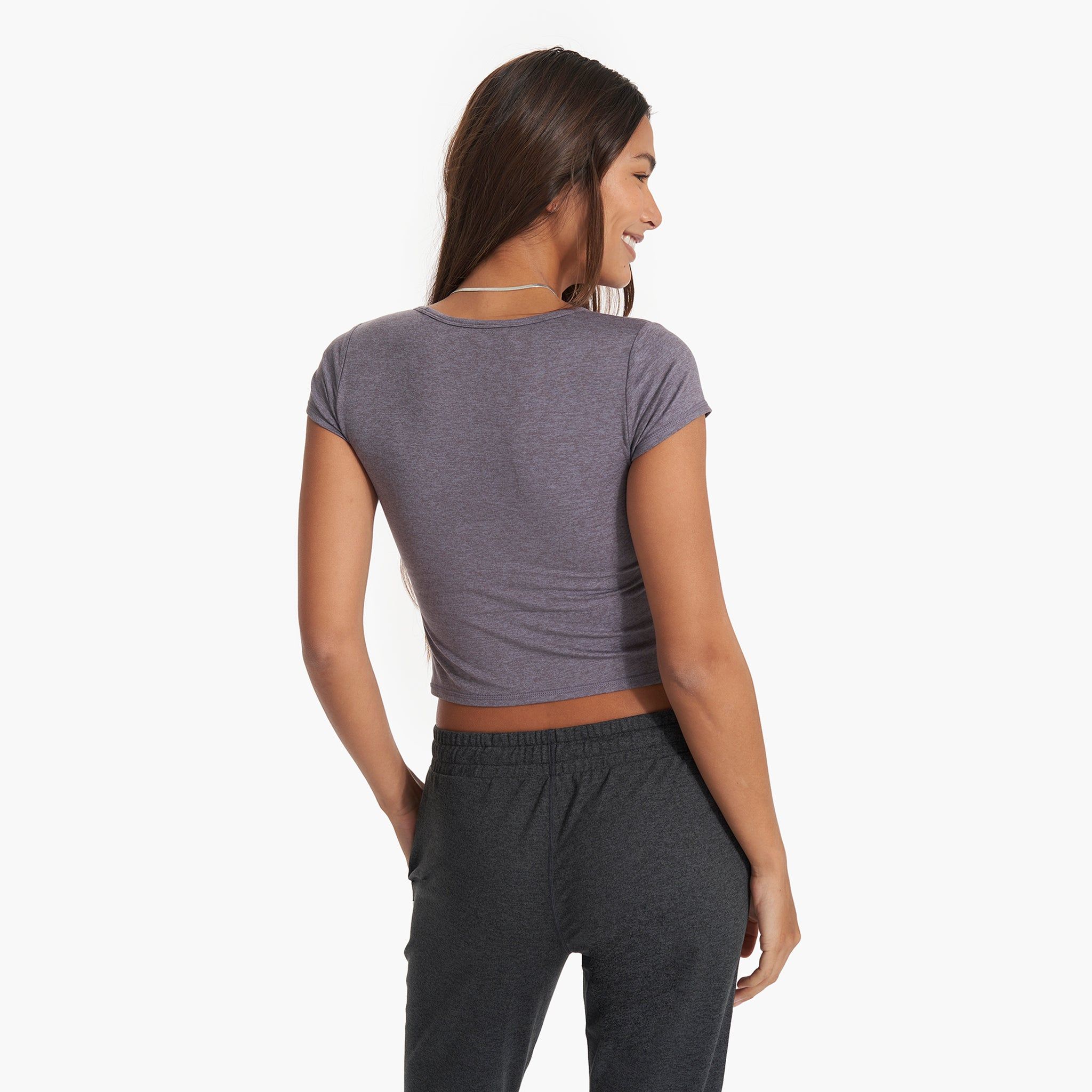 Short Sleeve Halo Crop | Sawyer Heather sold by Vuori product image thumbnail 3