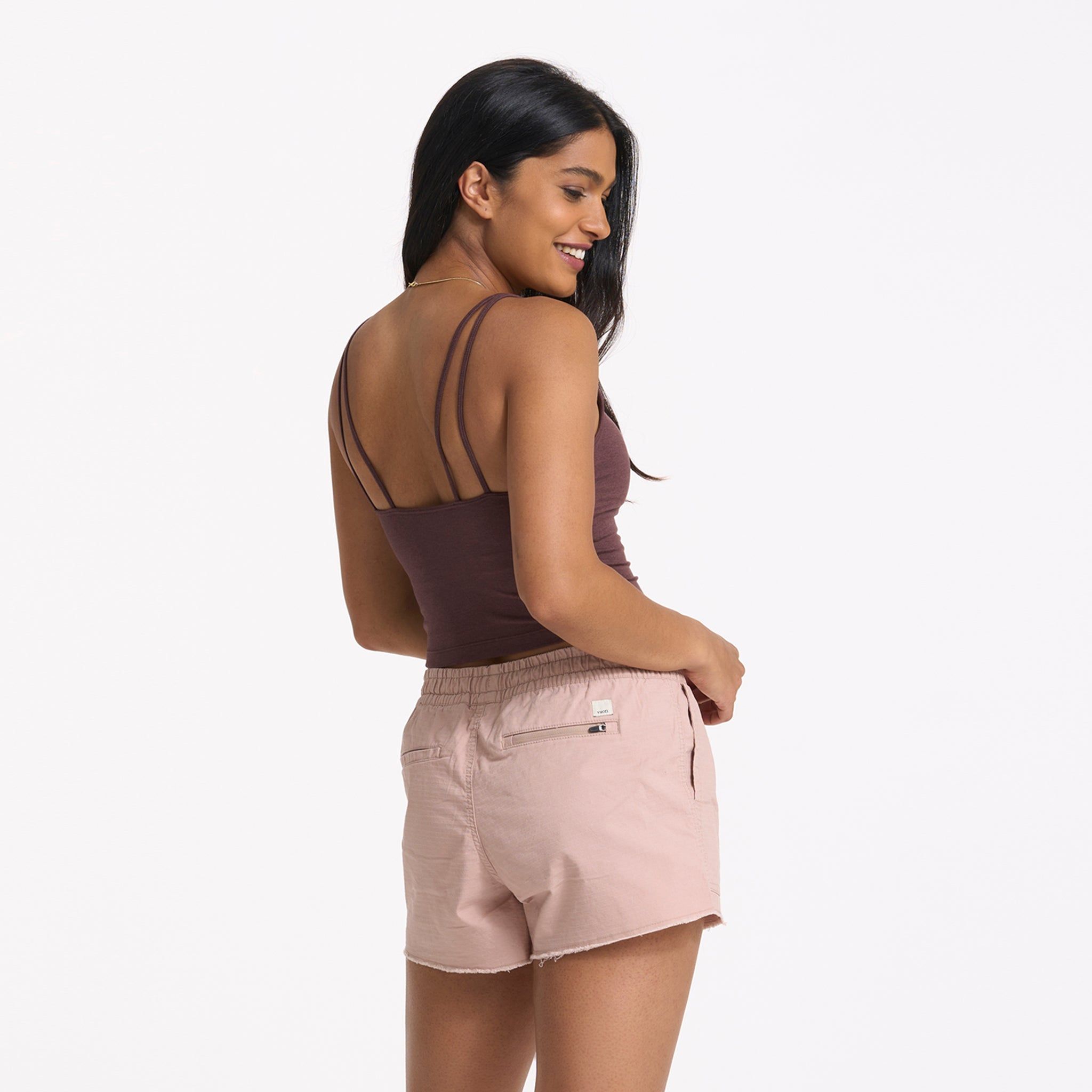 Halo Performance Crop | Chestnut Heather sold by Vuori product image thumbnail 2