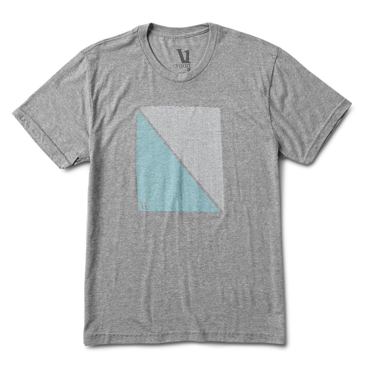 Diagonal Waves Tee | Heather Grey sold by Vuori