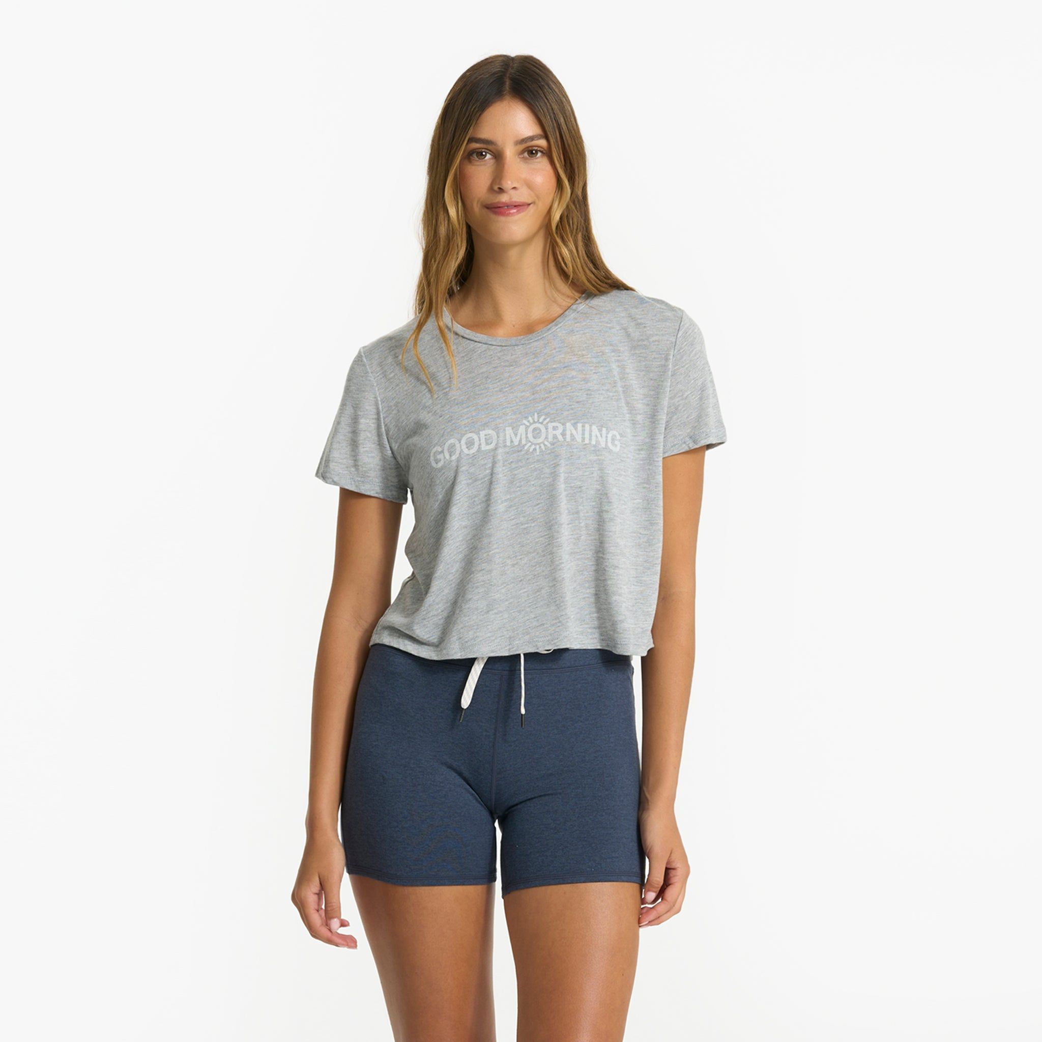 Good Morning Tee | Heather Grey sold by Vuori